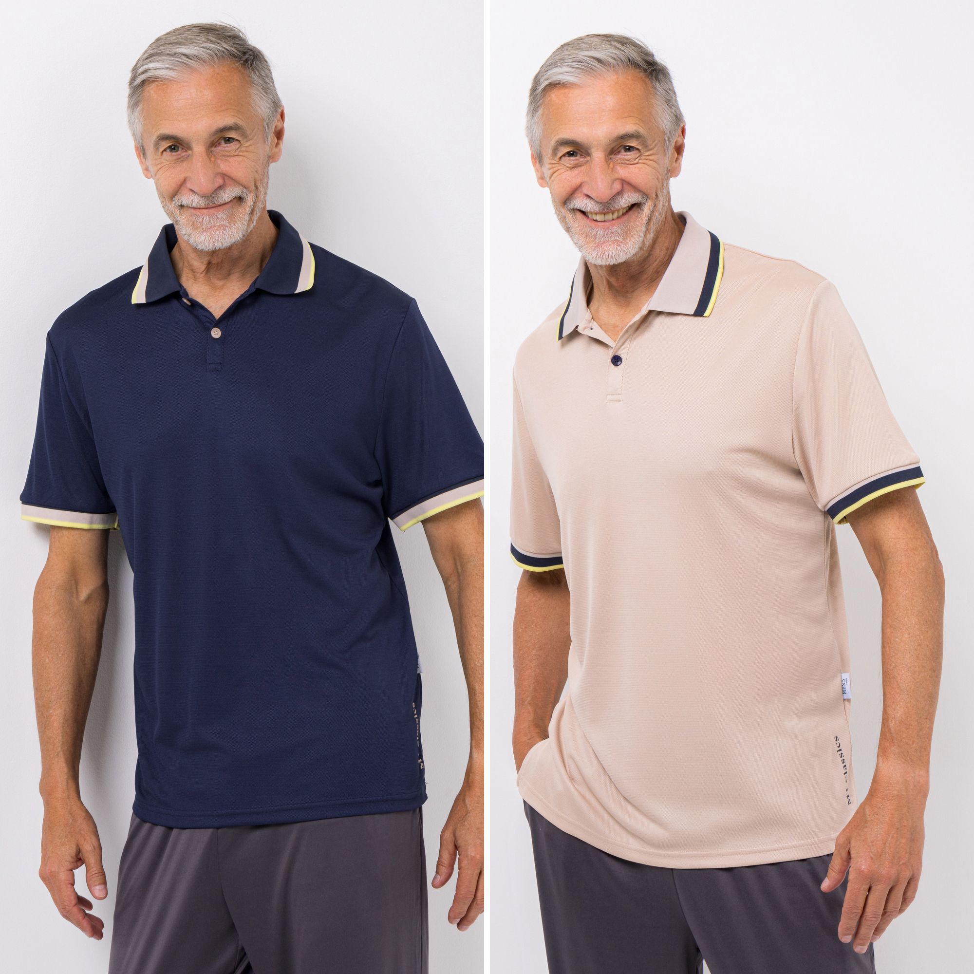 MEN'S TOUCH 2 Poloshirts 1/2-Arm Mikrofaser kurze Knopfleiste