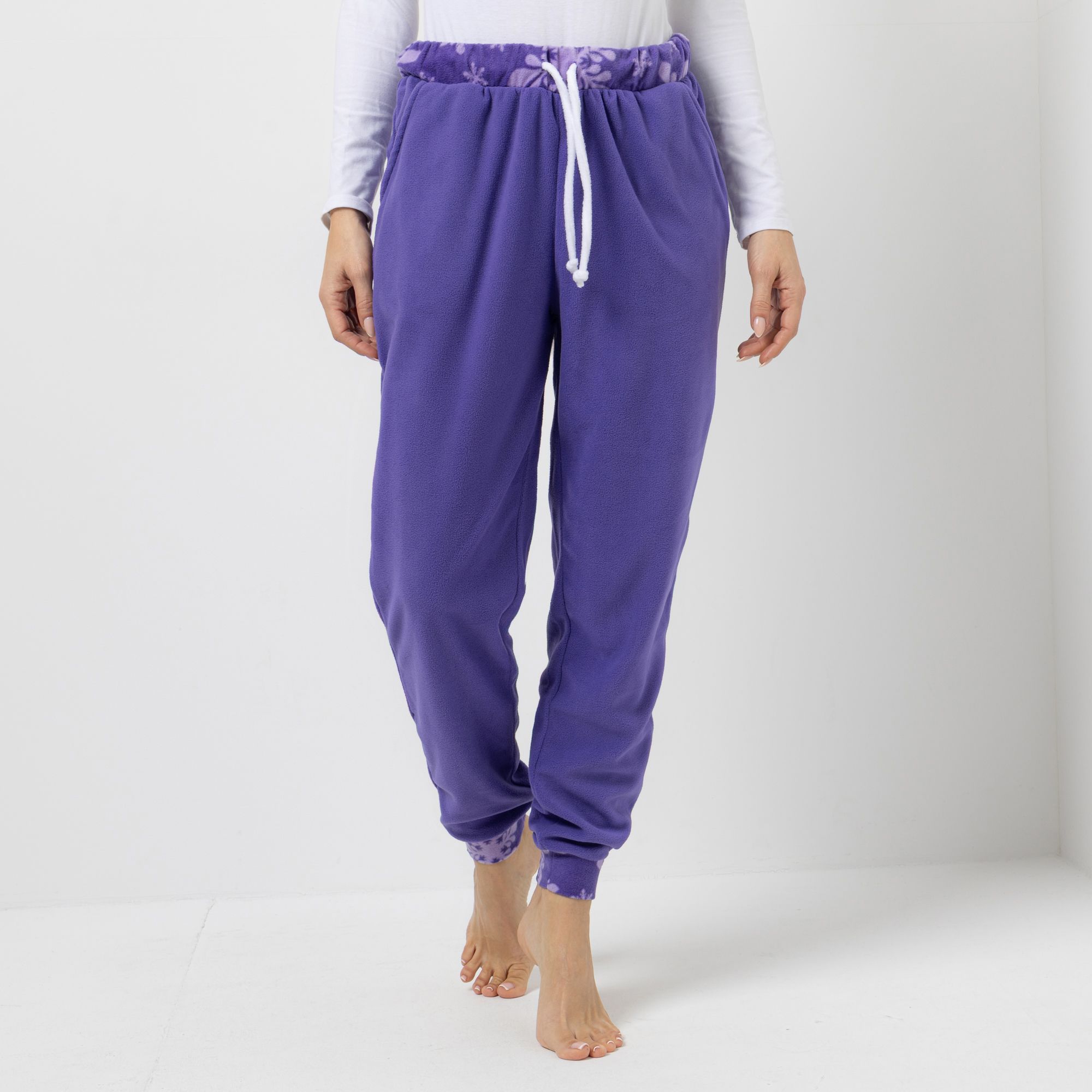 POLARSTERN Hose Mikrofaser Fleece Bund mit Kordelzug Seitentaschen