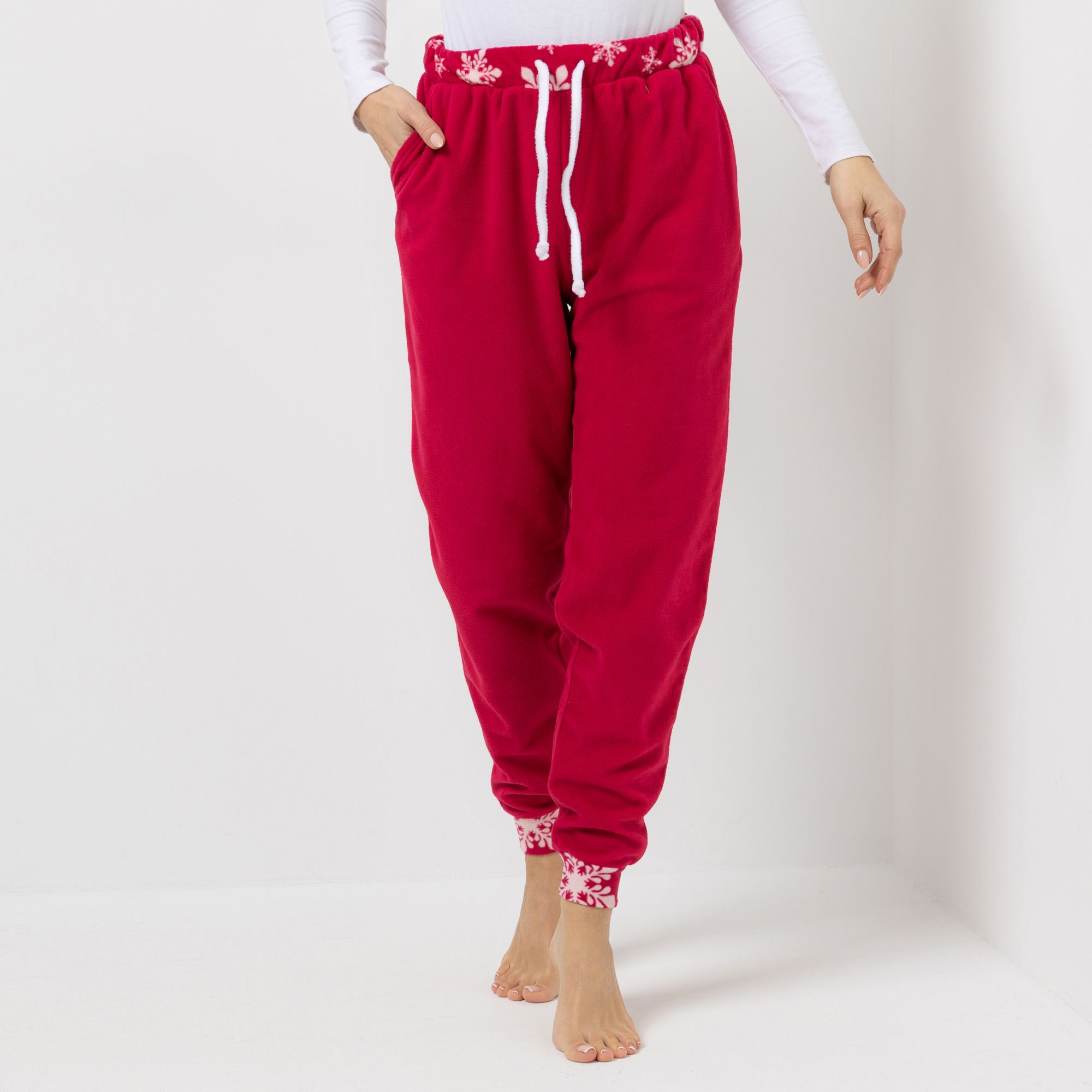 POLARSTERN Hose Mikrofaser Fleece Bund mit Kordelzug Seitentaschen