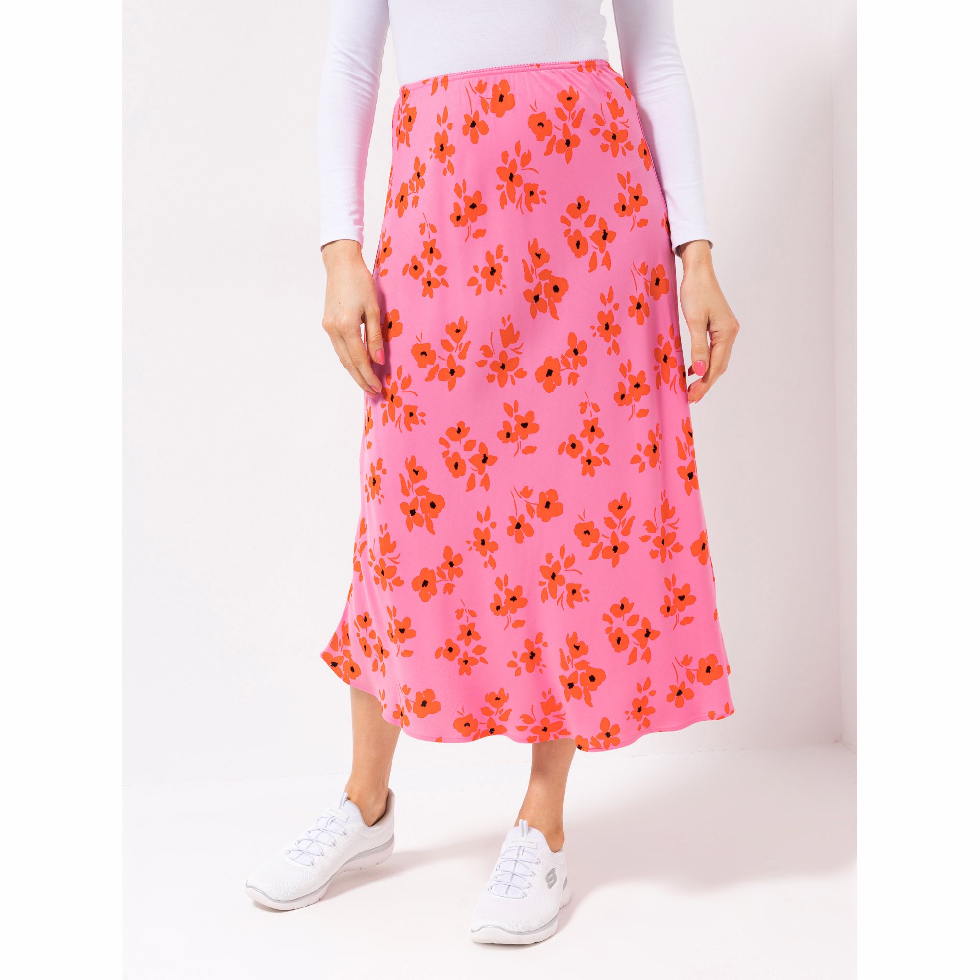 LOVELY SISTERS® Rock, 7/8-Länge Gummiband Wadenlang Knieumspielend