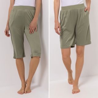 JERYMOOD HOMEWEAR 2 Hosen Capri und Bermuda Rundumdehnbund Eingrifftaschen