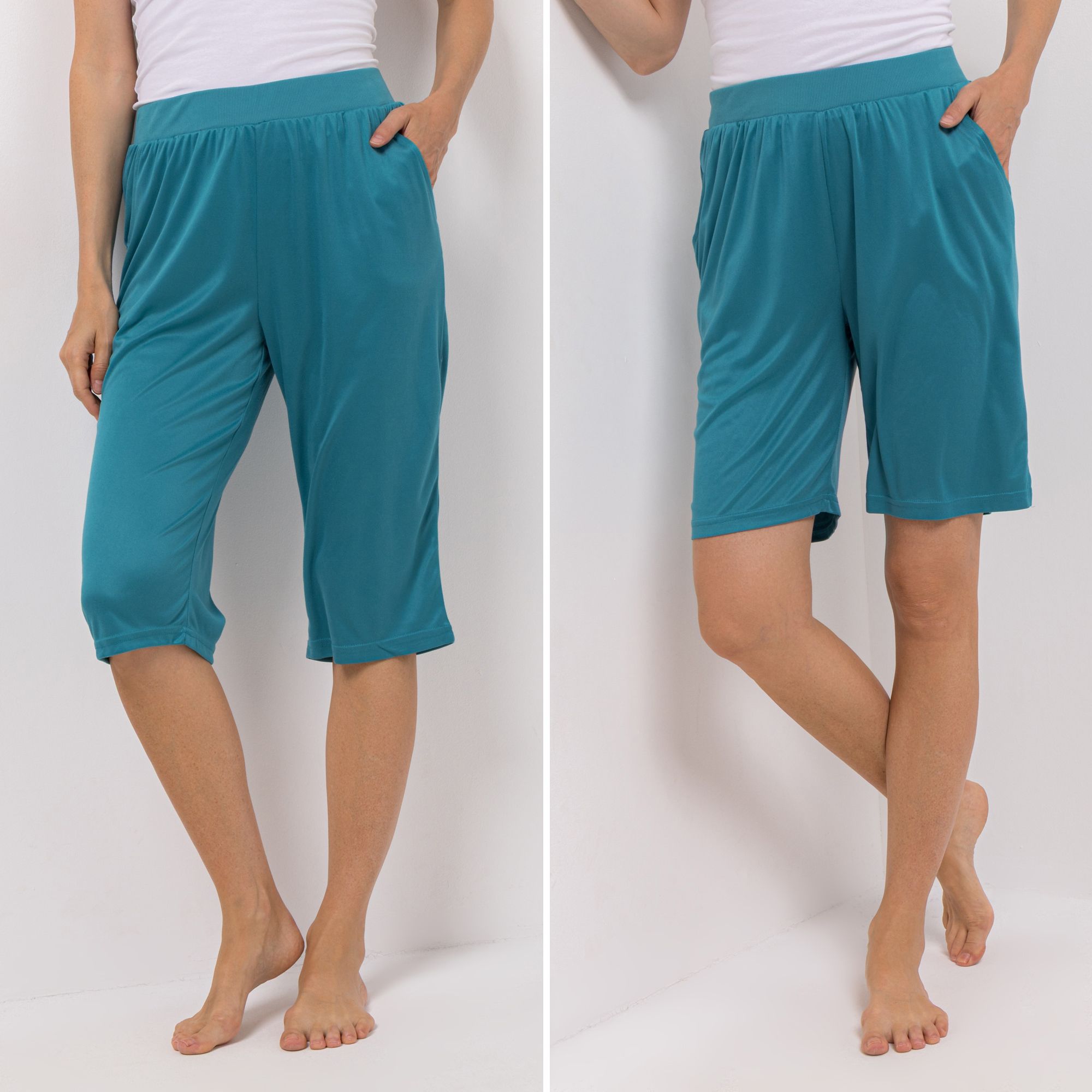 JERYMOOD HOMEWEAR 2 Hosen Capri und Bermuda Rundumdehnbund Eingrifftaschen