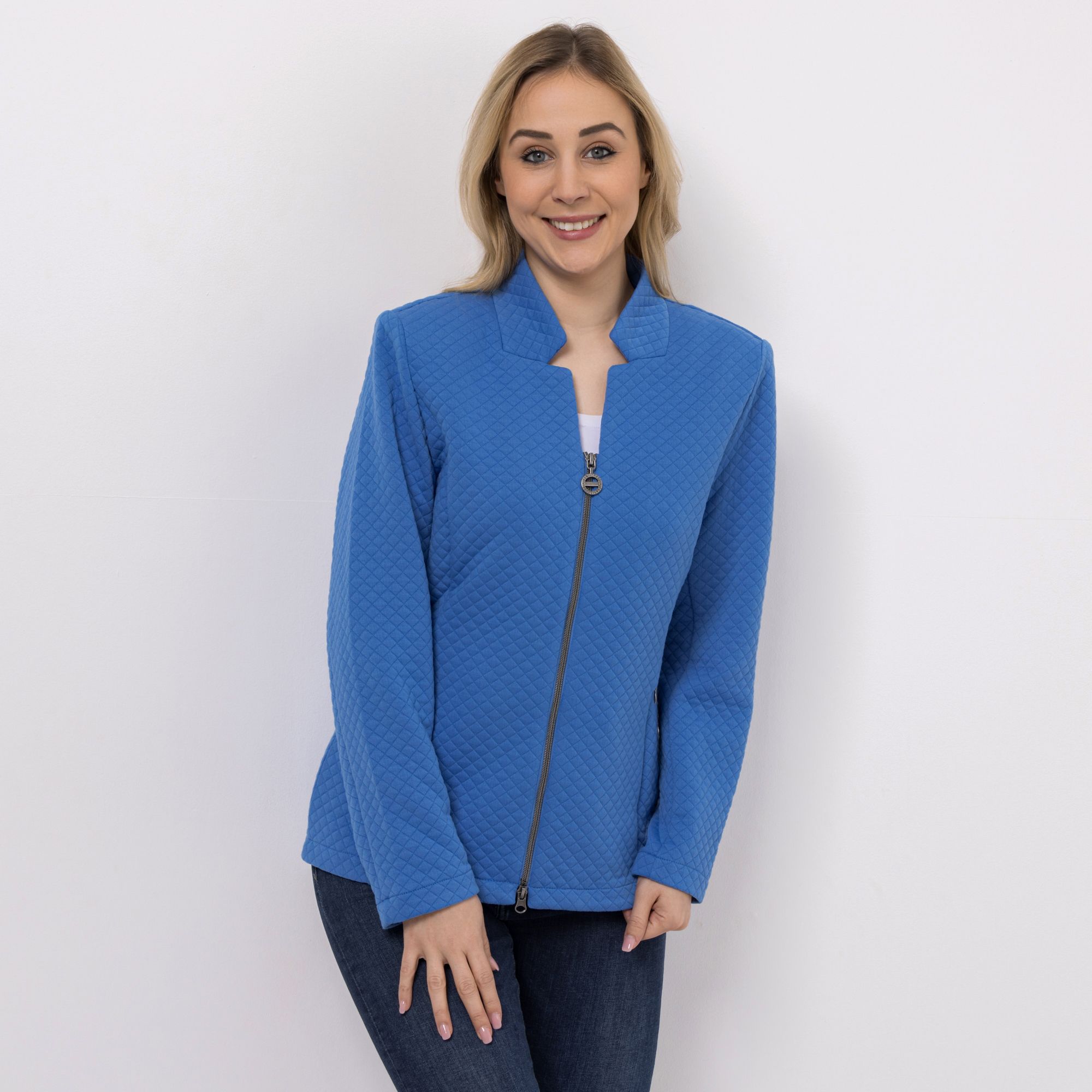 CENTIGRADE ACTIVE Blazerjacke Stehkragen 2-Wege-Reißverschluss figurumspielend