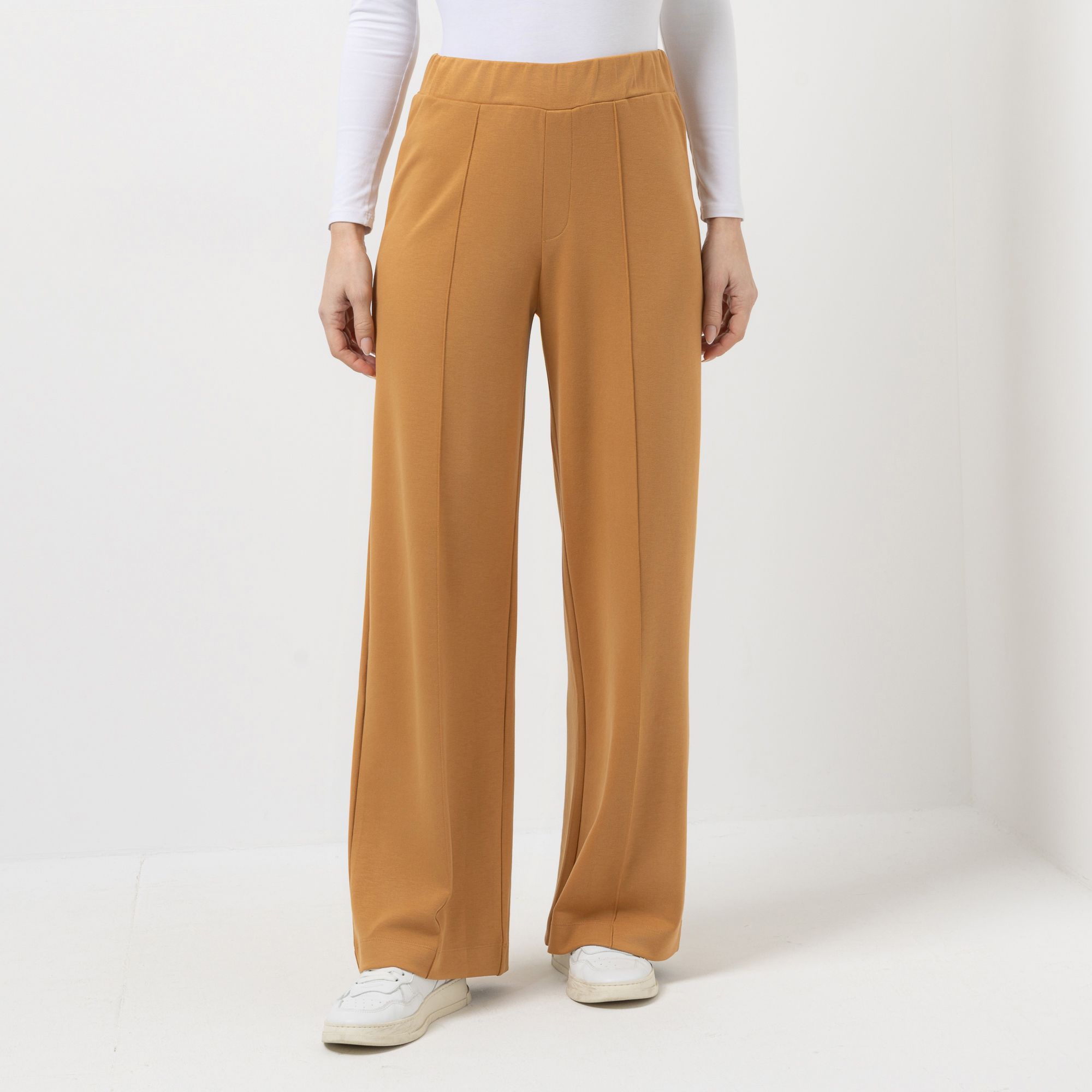 VIA MILANO Hose 1/1-Länge Rundumdehnbund weites Bein