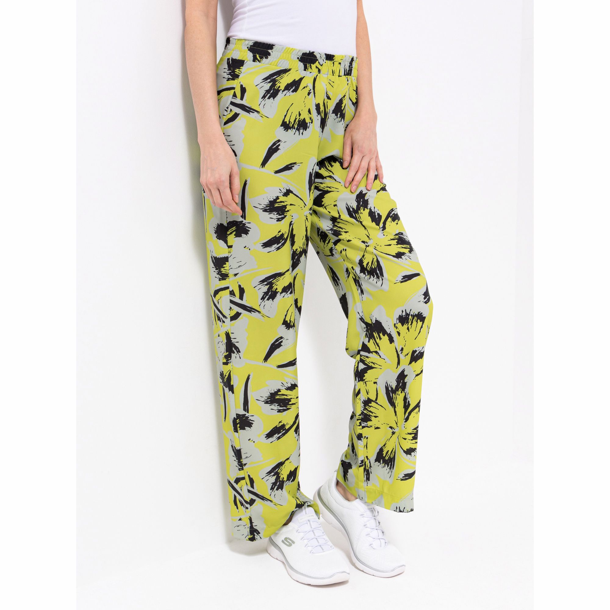 VIA MILANO Hose 1/1-Länge Rundumdehnbund Allover Druck