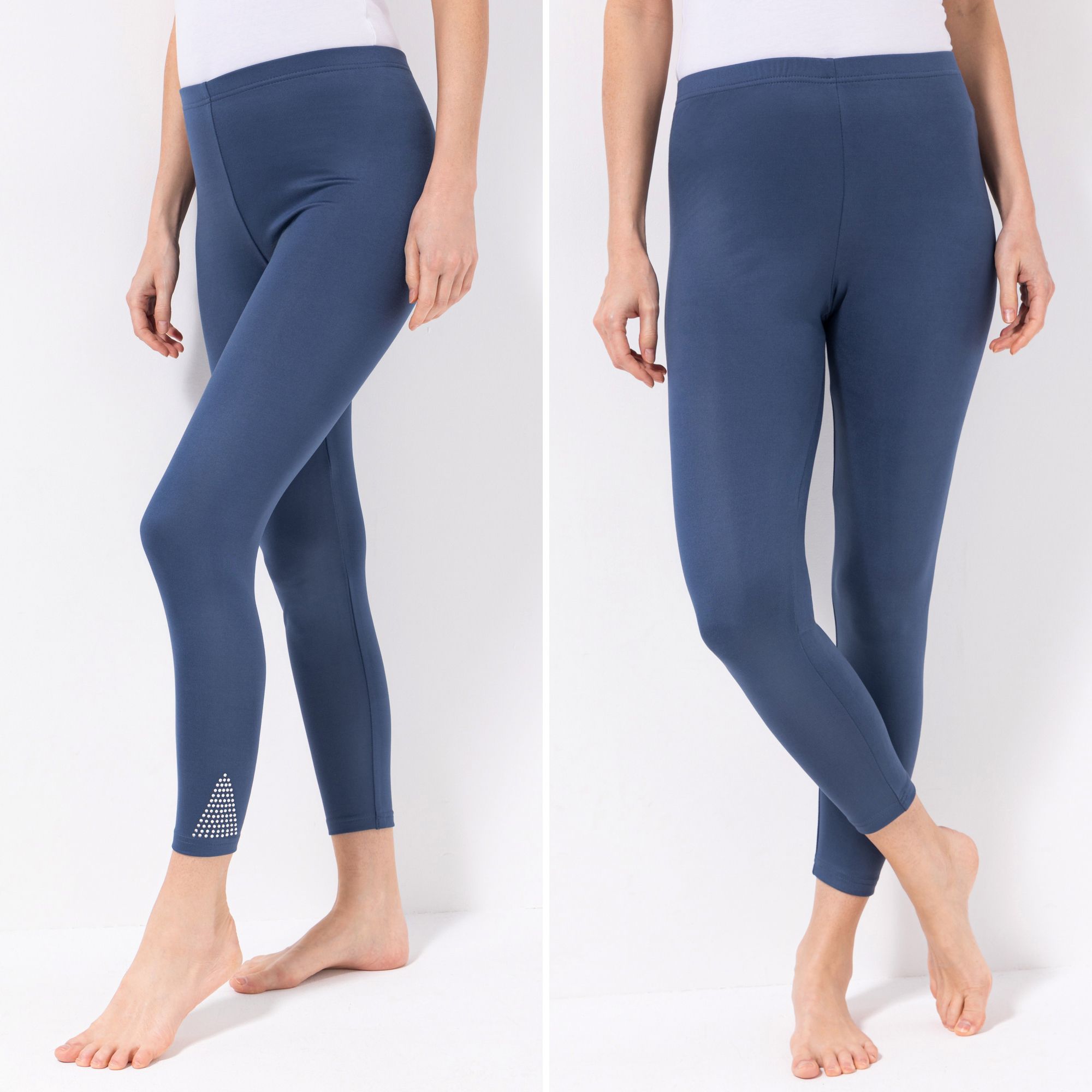 JERYMOOD HOMEWEAR 2 Leggings Mikrofaser 1x Strassdekoration 1x Basic