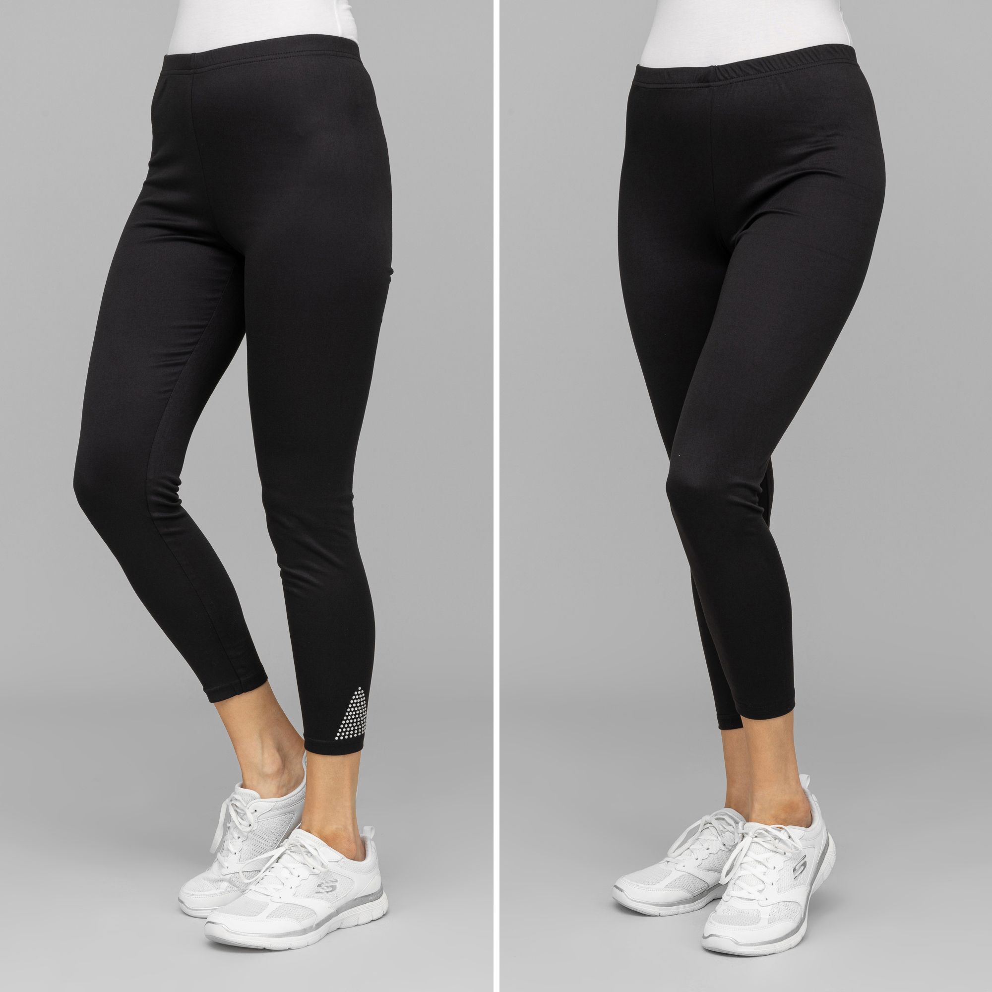 JERYMOOD HOMEWEAR 2 Leggings Mikrofaser 1x Strassdekoration 1x Basic