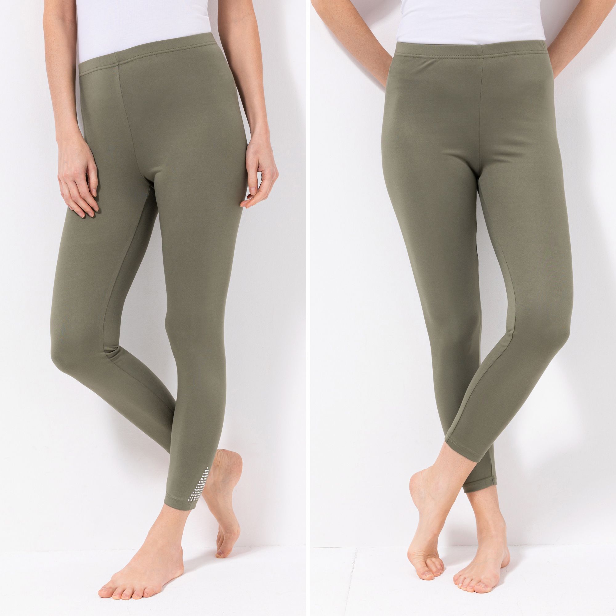 JERYMOOD HOMEWEAR 2 Leggings Mikrofaser 1x Strassdekoration 1x Basic