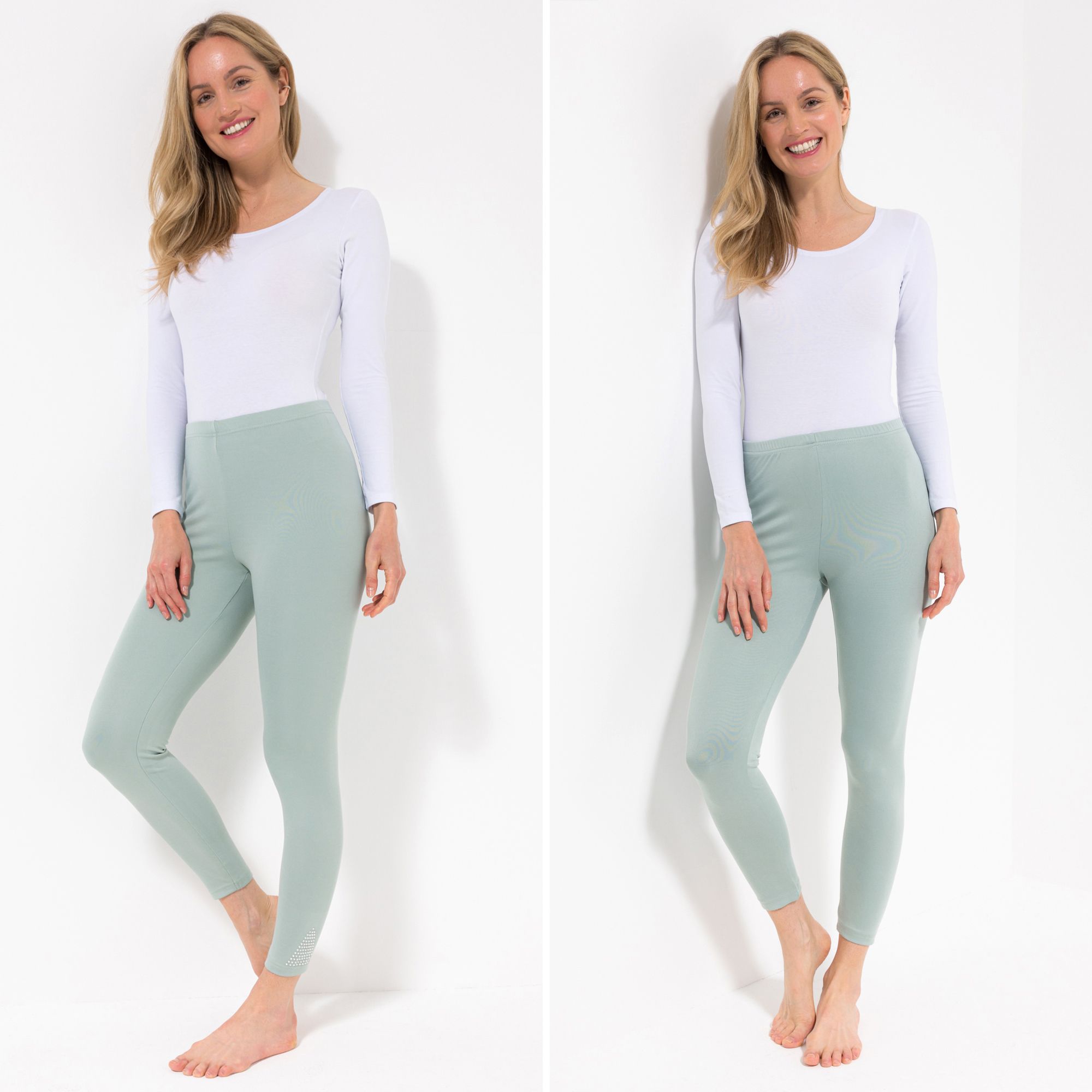 JERYMOOD HOMEWEAR 2 Leggings Mikrofaser 1x Strassdekoration 1x Basic