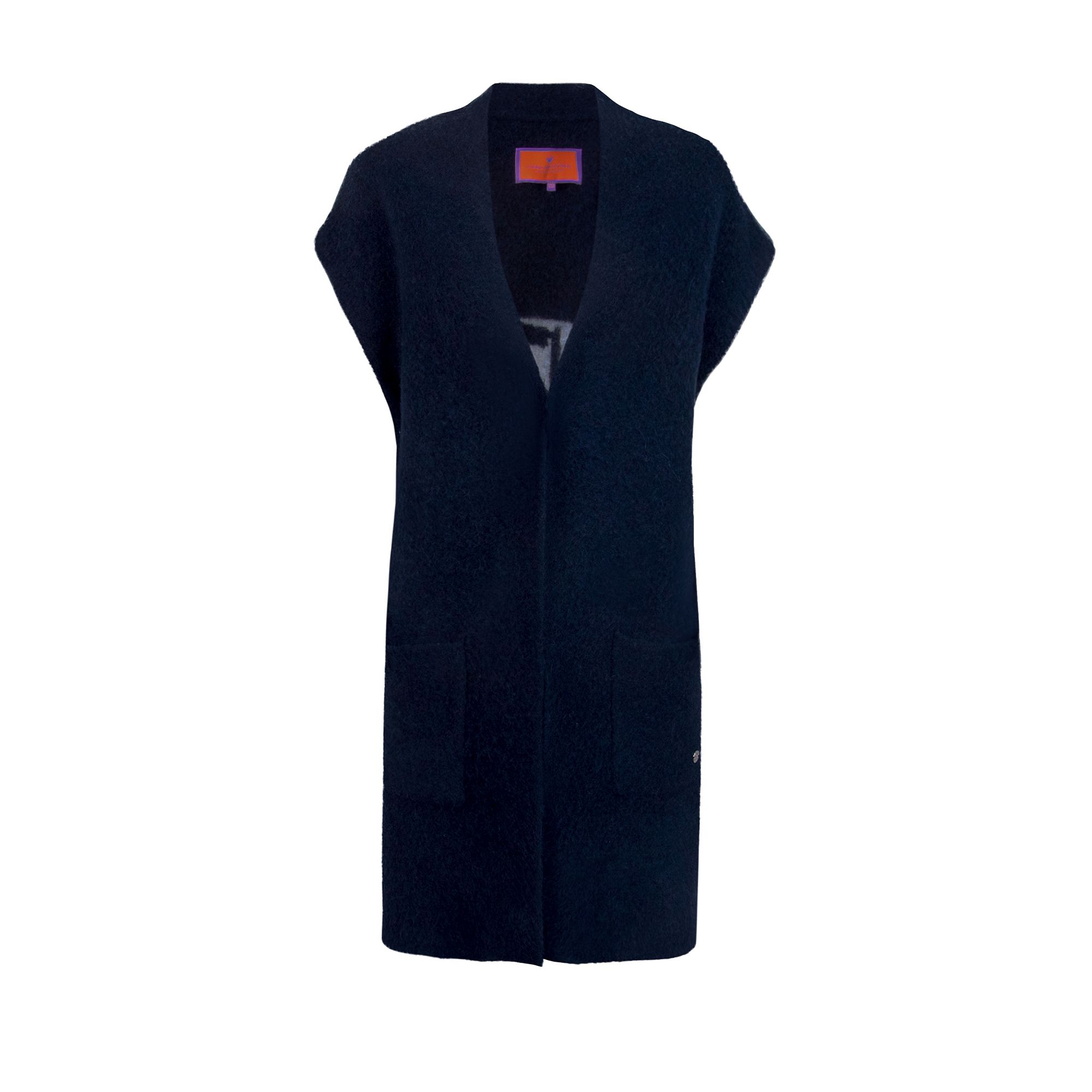 LIEBLINGSSTÜCK® Weste, Schalkragen offene Front Rückenmotiv