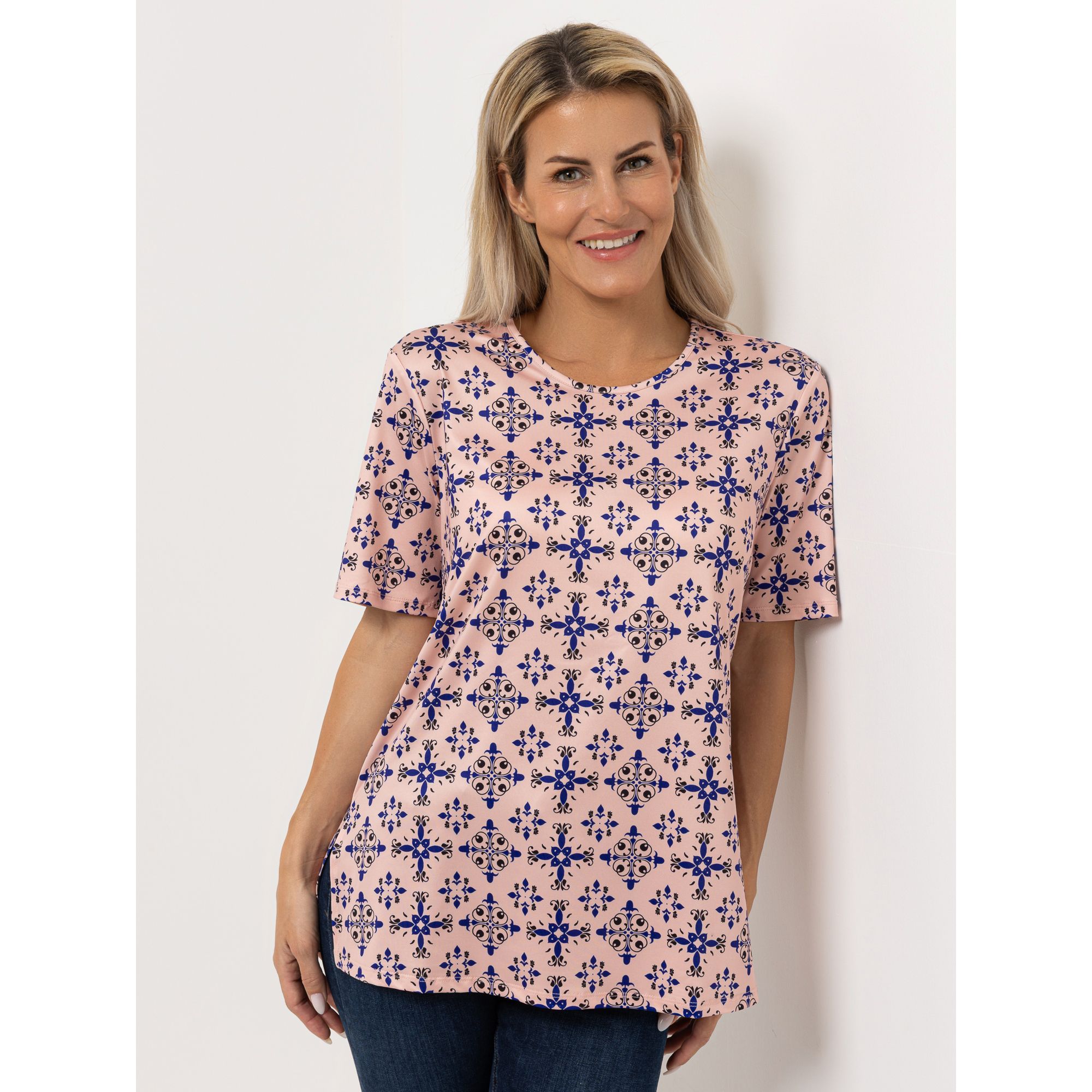 IN-PRINT Shirt 1/2-Arm bedruckt Rundhalsausschnitt