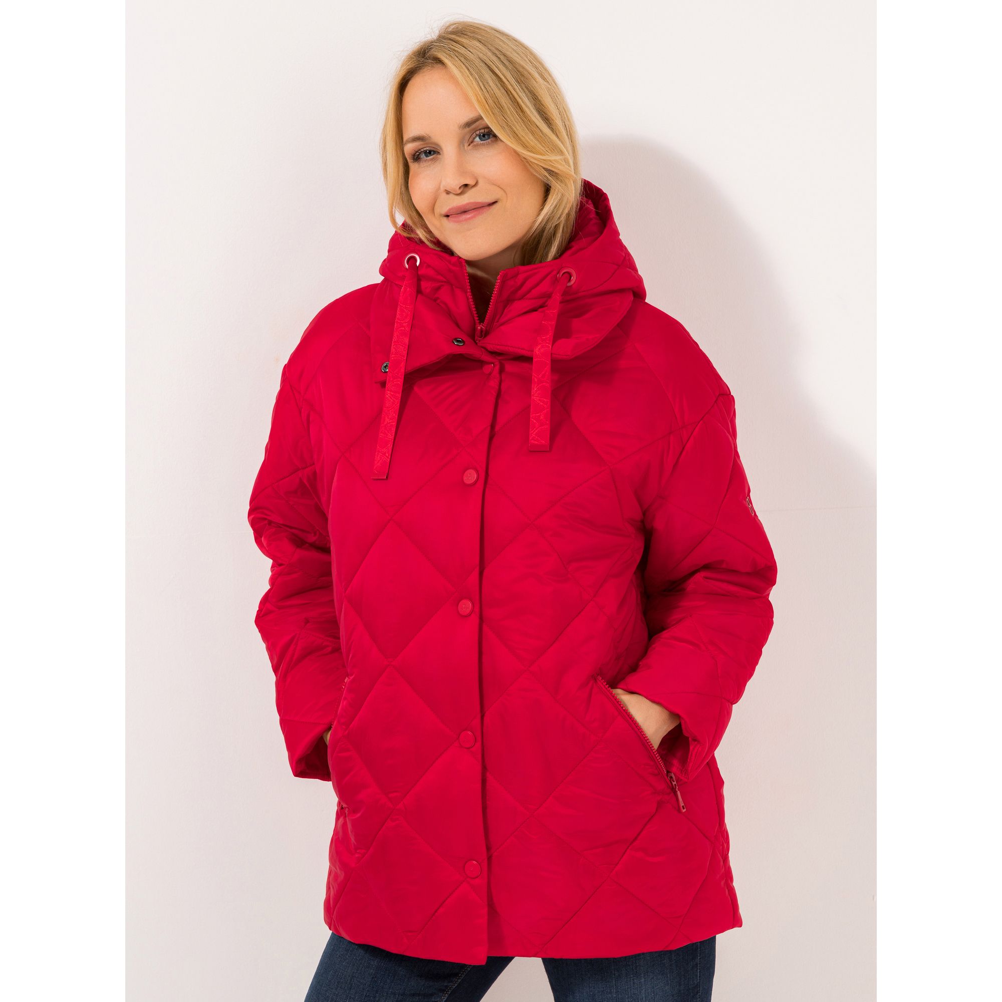 BASLER® Outdoorjacke Kapuze Reißverschluss Druckknöpfe