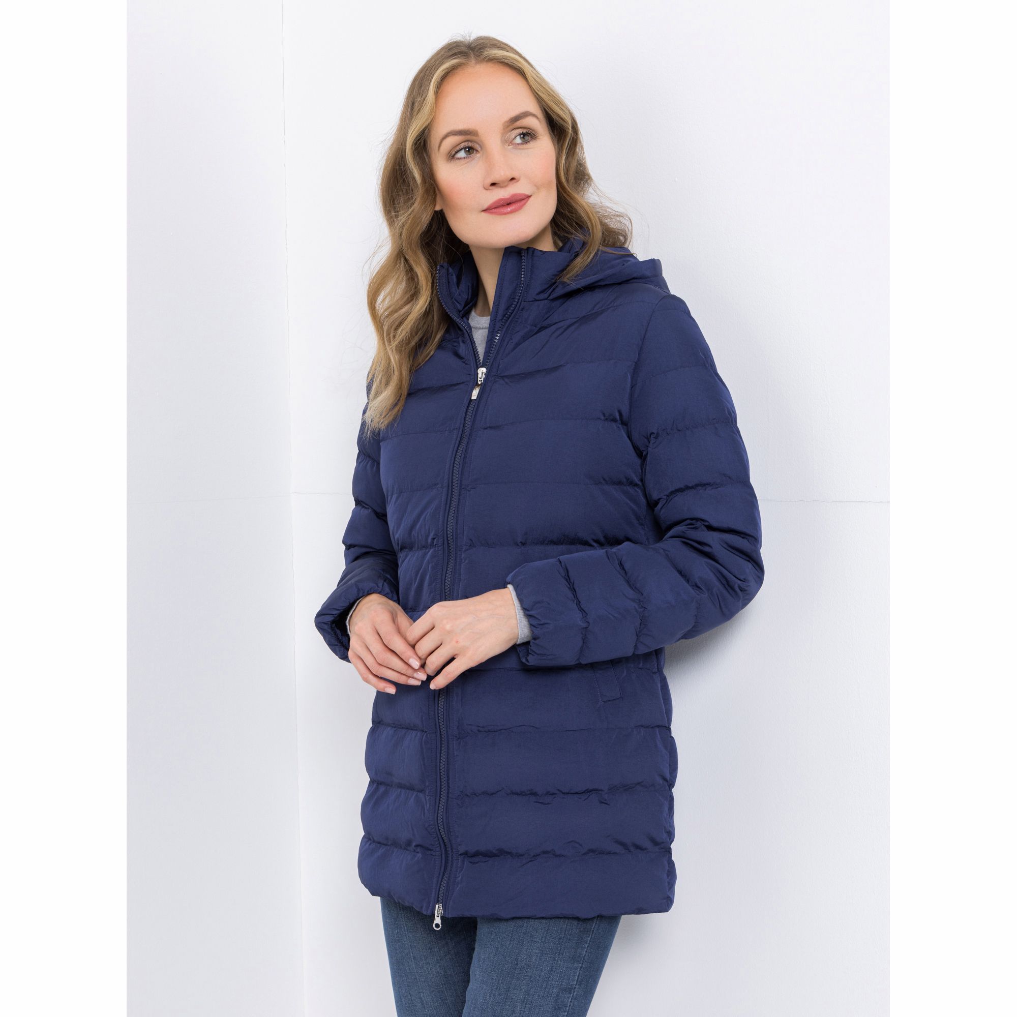 VIA MILANO Kurzmantel 2-Wege-Zipper Stehkragen figurumspielend