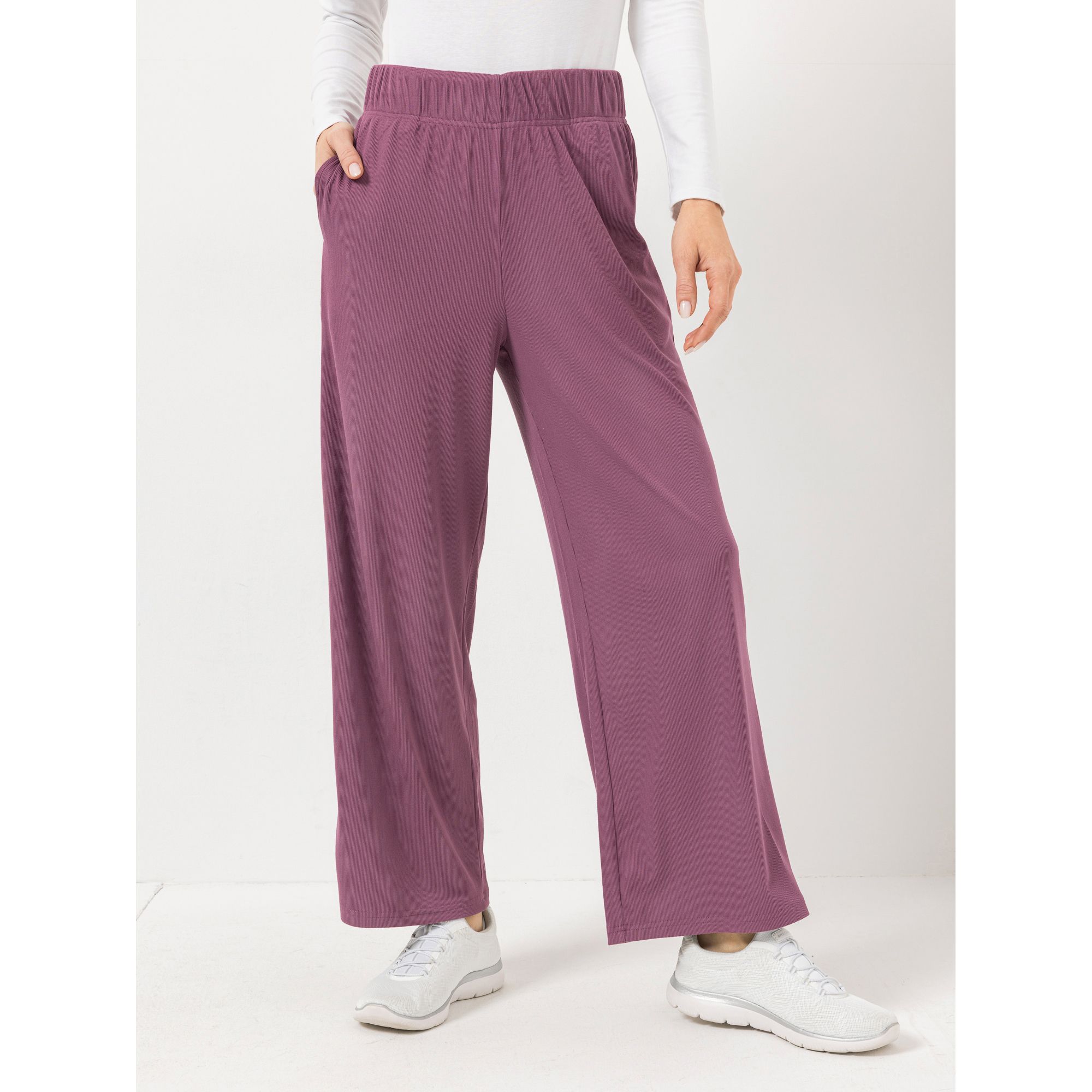 JERYMOOD HOMEWEAR Hose, 1/1-Länge Mikrofaser Rundumdehnbund Seitentaschen