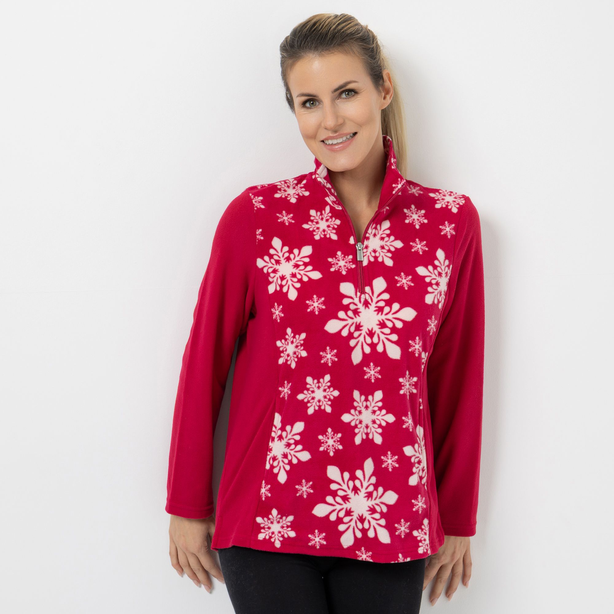 POLARSTERN Troyer, 1/1-Arm Mikrofaser Fleece Stehkragen Seitenschlitze