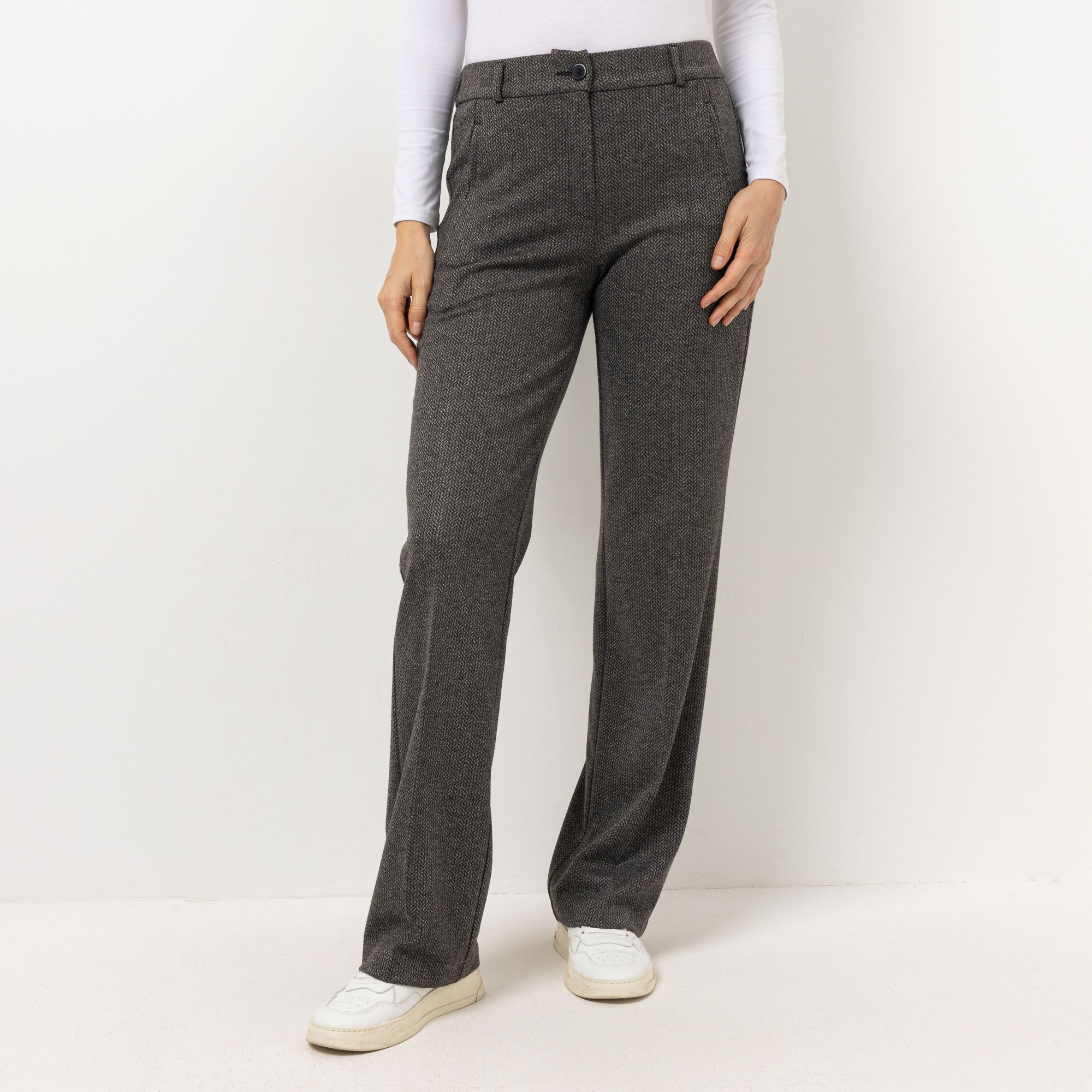 RAPHAELA BY BRAX Hose Peggy Flared Rundumdehnbund Marlenehose Wide-Leg