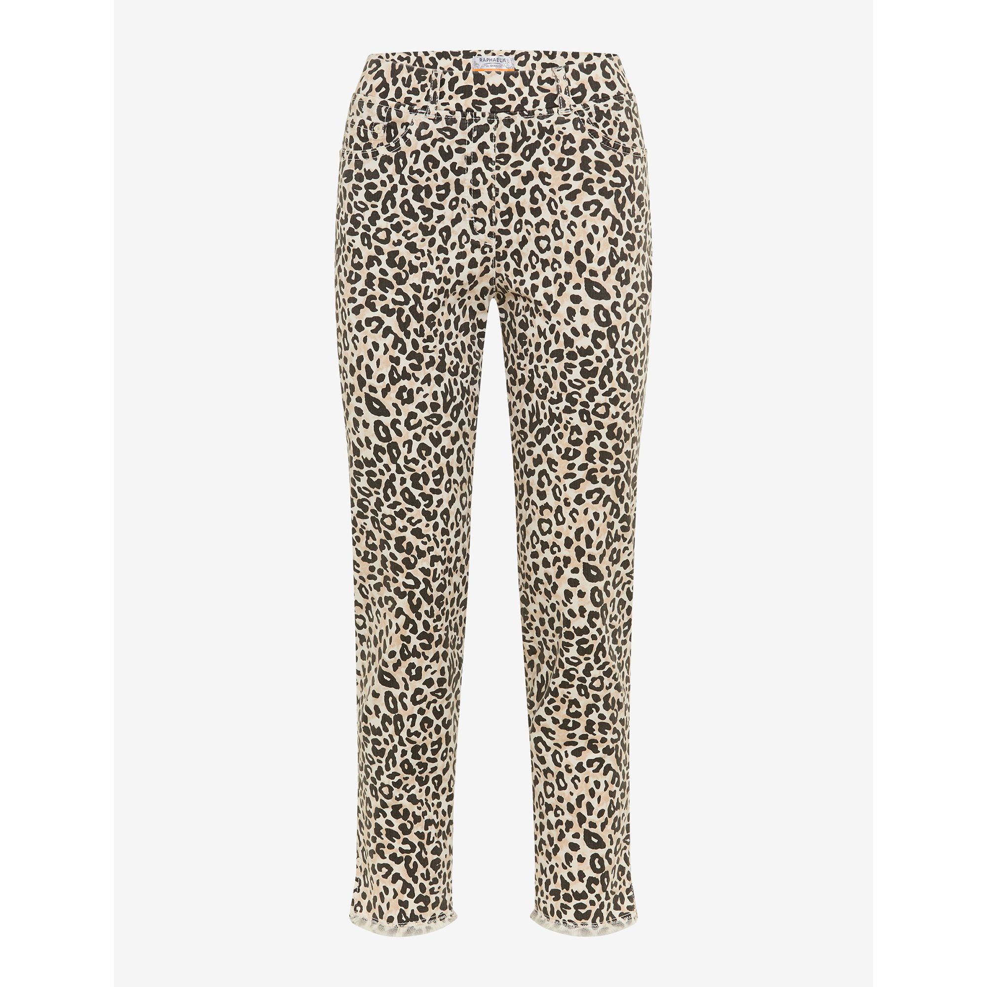 RAPHAELA BY BRAX Jeans Lavina Fringe Gummibund Super-Slim-Fit Allover-Druck