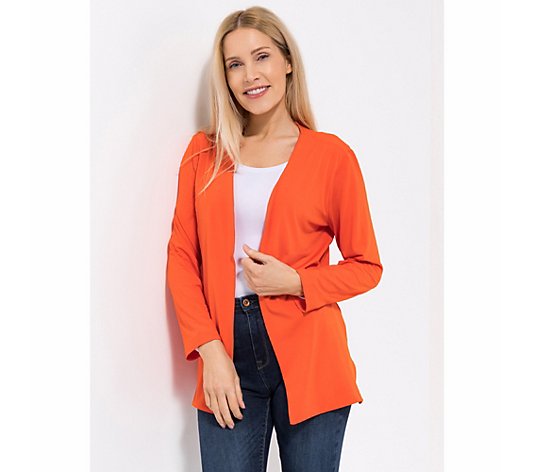 IN-PRINT Cardigan 1/1-Arm offene Front leger-weit