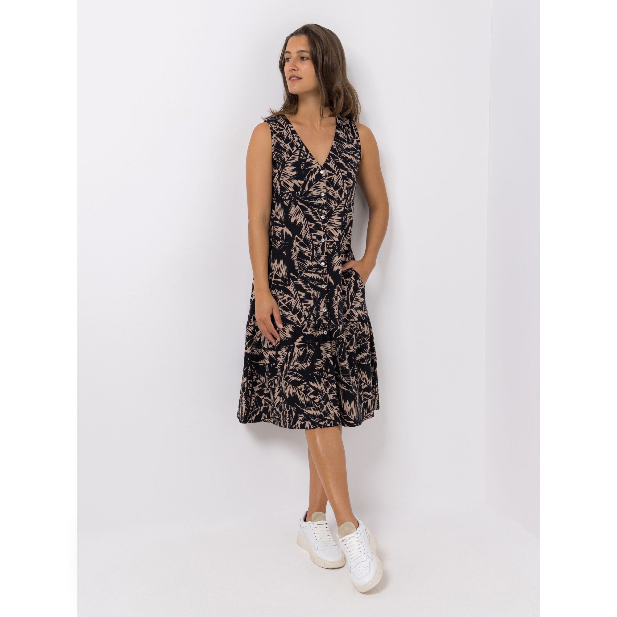 Green Cotton by Peter Hahn Kleid, ohne Arm Style Marta locker geschnitten