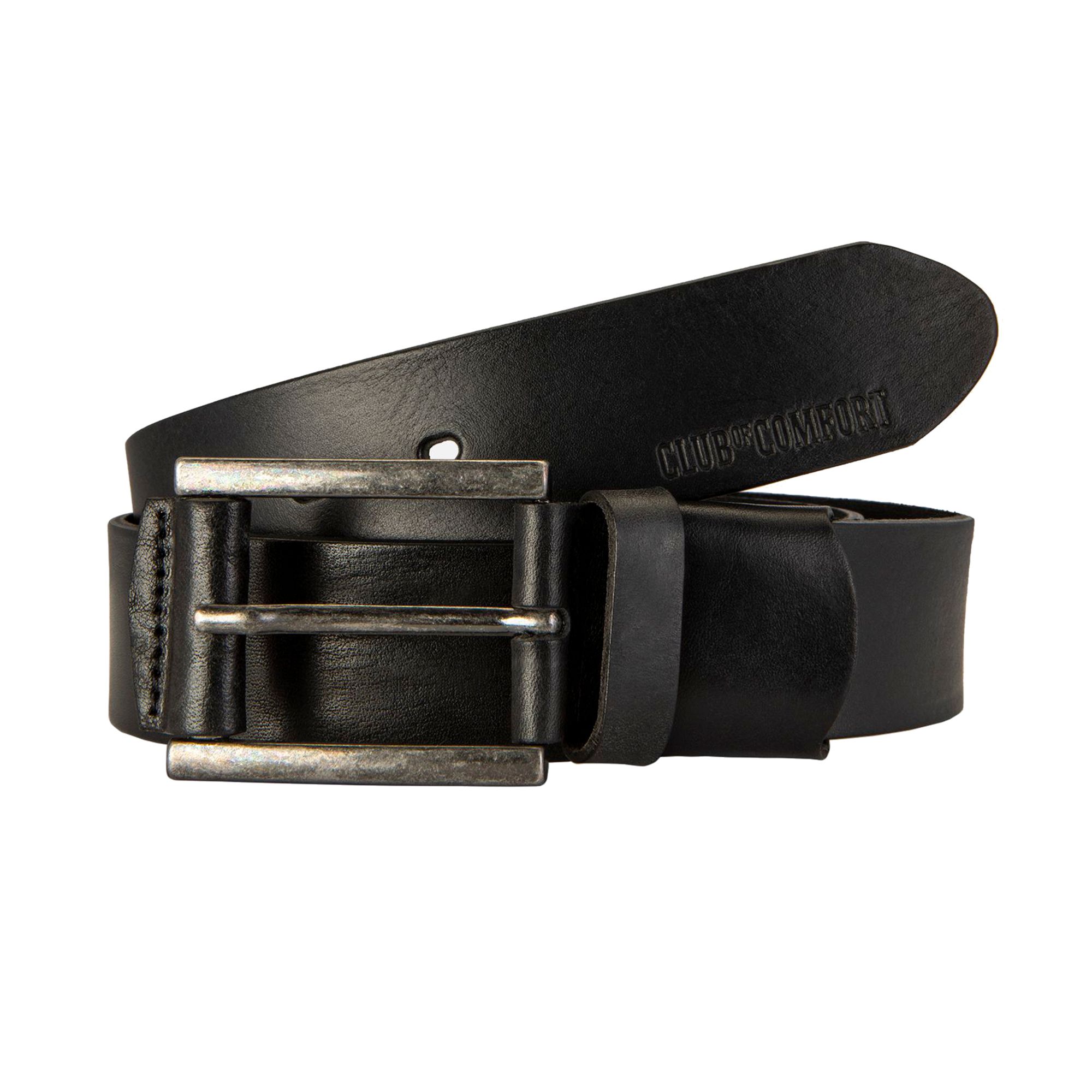CLUB OF COMFORT® Stretchgürtel echtes Leder Breite ca. 4cm Schnalle silberfarben
