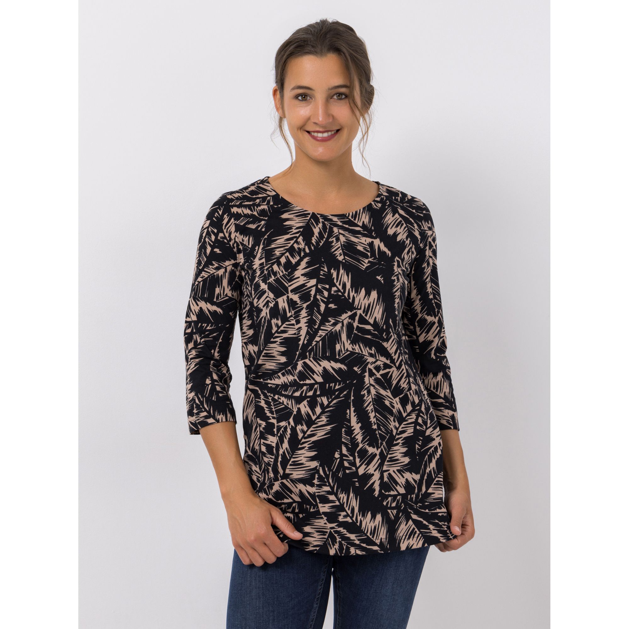 Green Cotton by Peter Hahn Shirt, 3/4 Arm Style Trine locker geschnitten