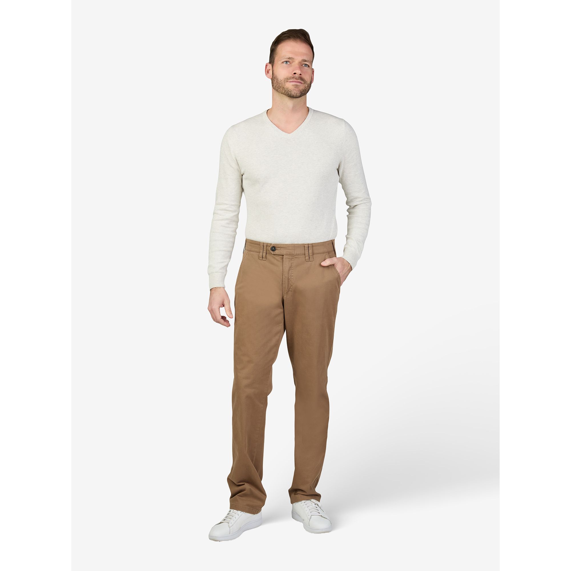 CLUB OF COMFORT® Hose Denver Chino-Style Komfortbund doppelter Hemdstopper