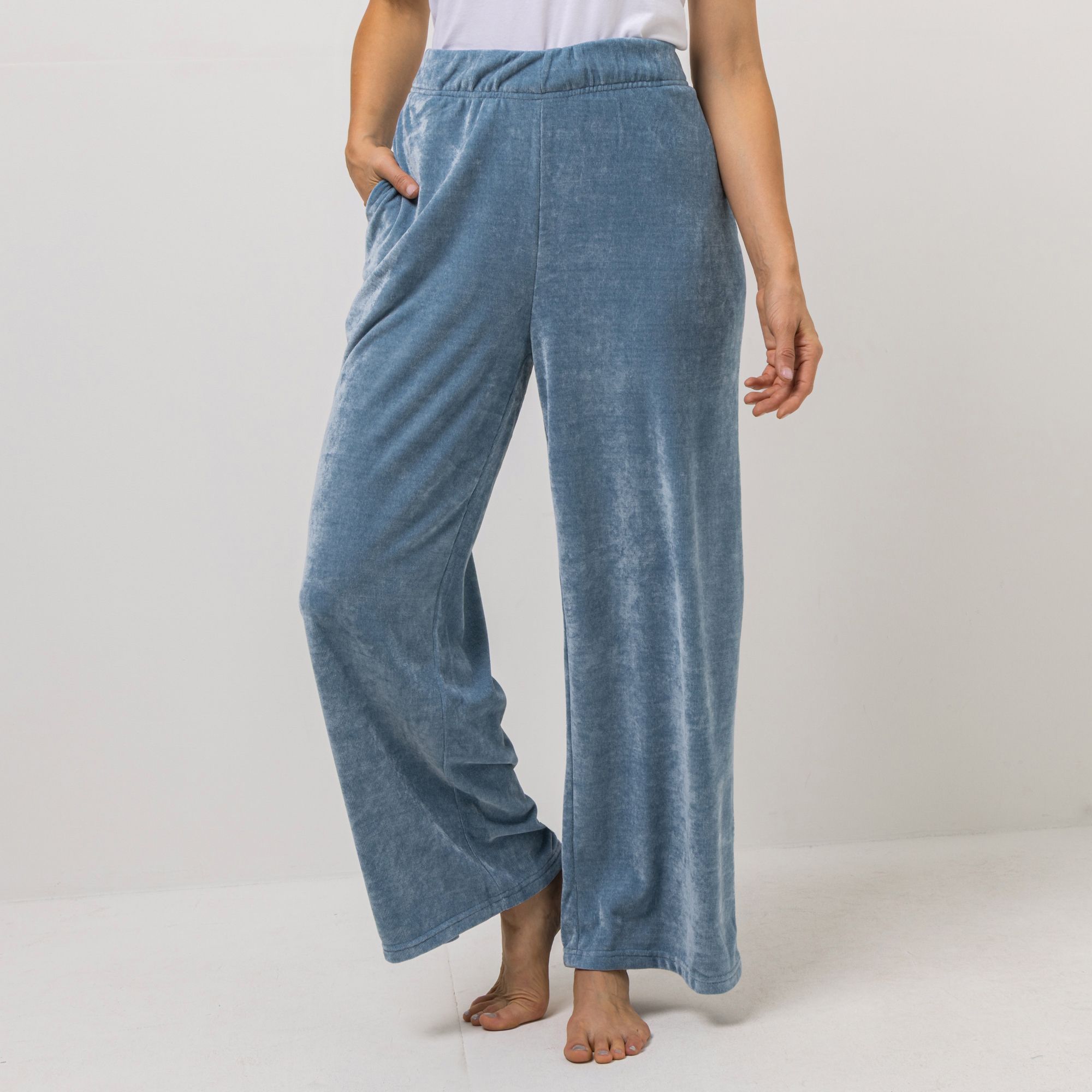 LITTLE ROSE Hose, lange Form Chenille Qualität Rundumdehnbund Einschubtaschen