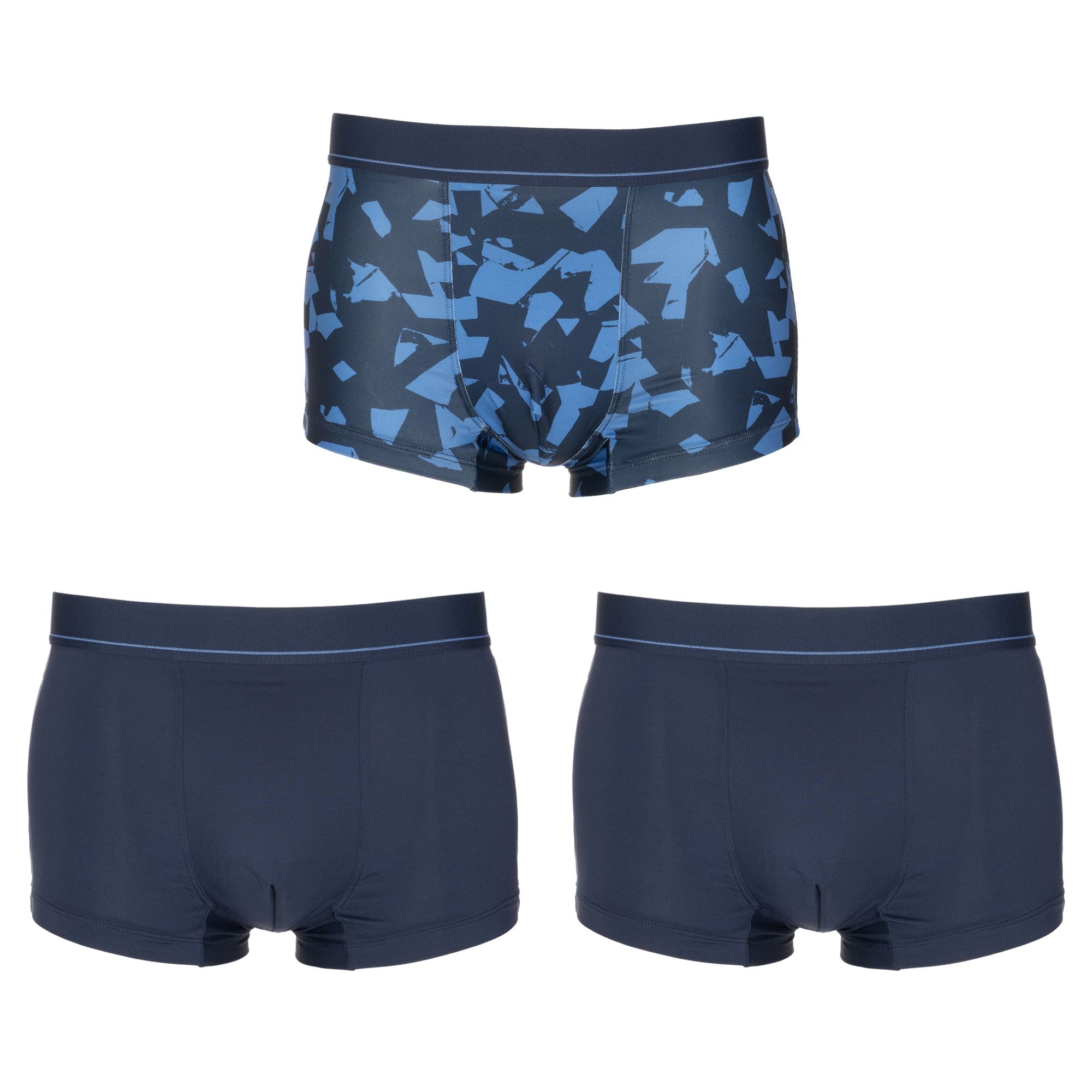 MEN'S TOUCH 3 Retropants Mikrofaser Rundumdehnbund 1x bedruckt, 2x uni