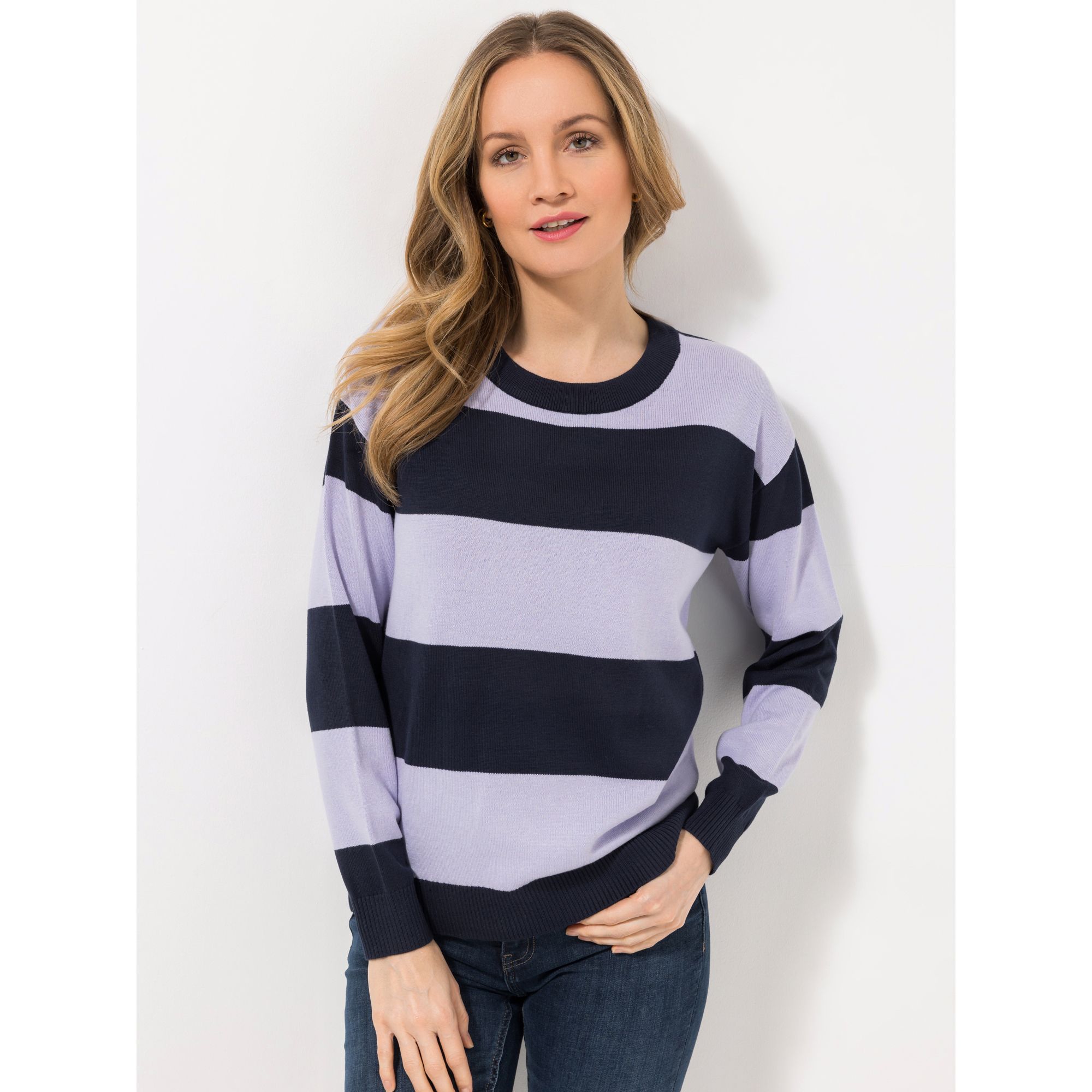 VIA MILANO Pullover, 1/1-Arm überschnittene Schulter figurumspielend