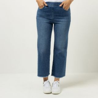 DENIM & CO. Jeans, 7/8-Länge 5-Pocket-Style Rundumdehnbund gerades Bein