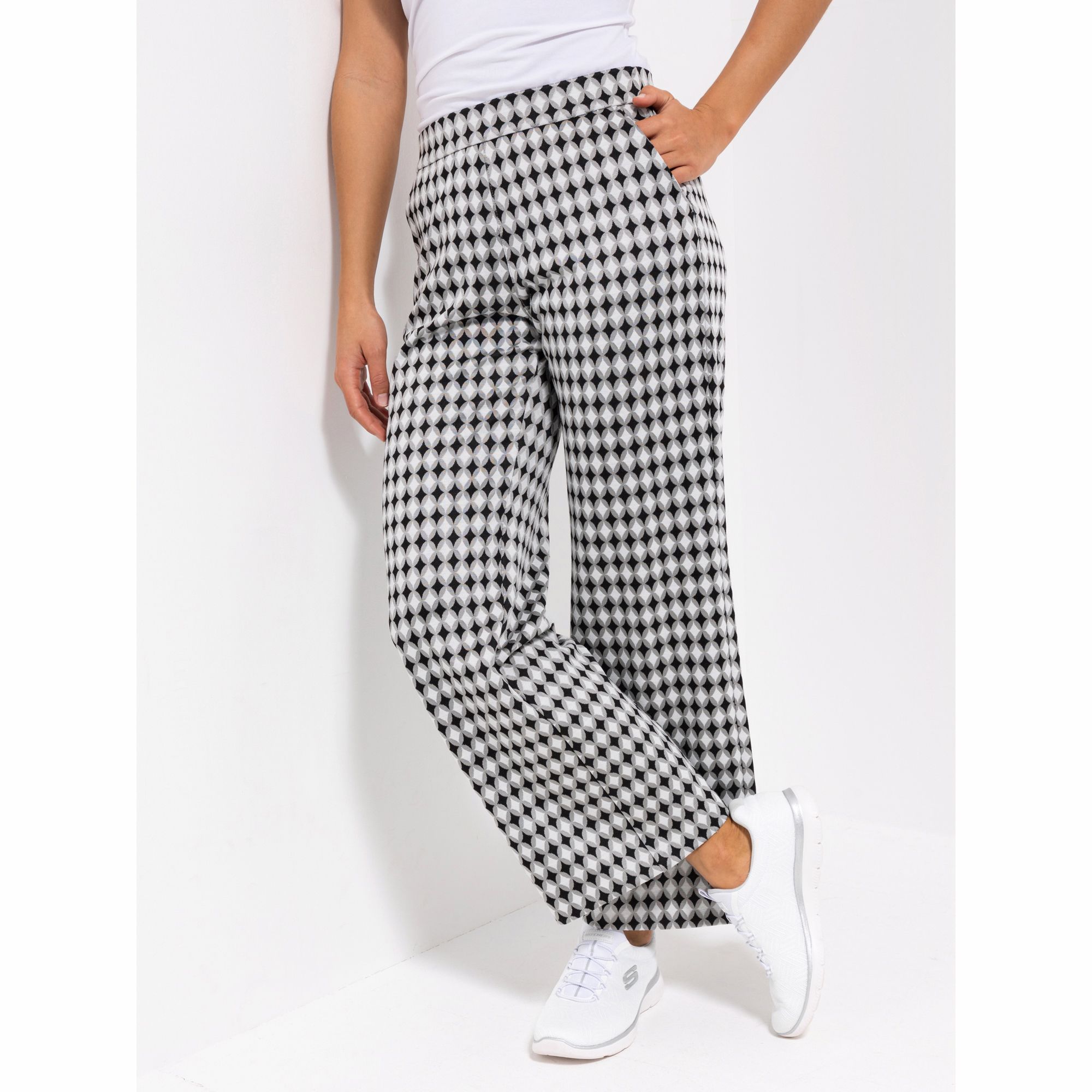 MAC Hose Chiara elastischer Bund Biesennähte vorne gerades Bein