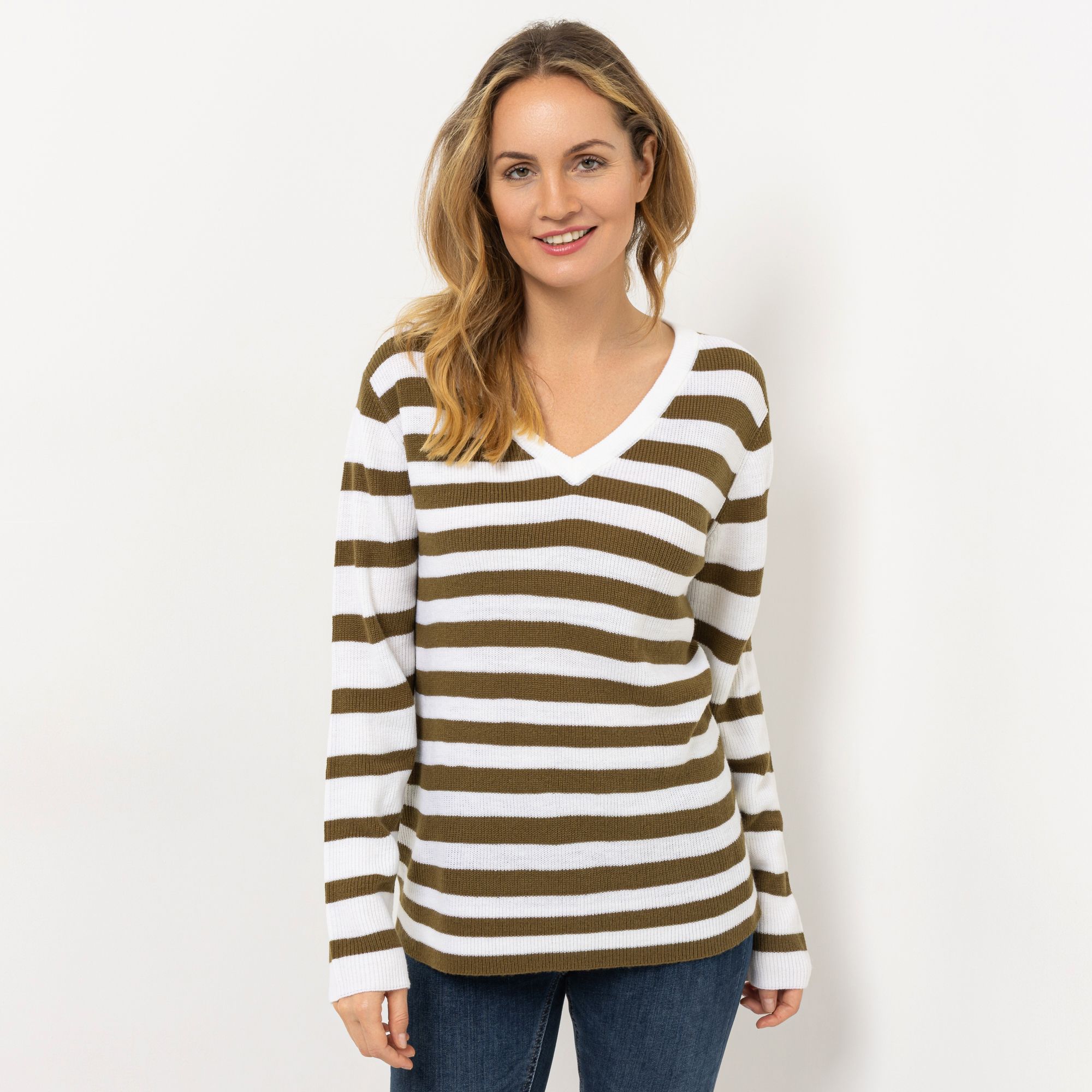 CASHMASOFT Pullover V-Ausschnitt Cashmeregriff Rippbundabschlüsse