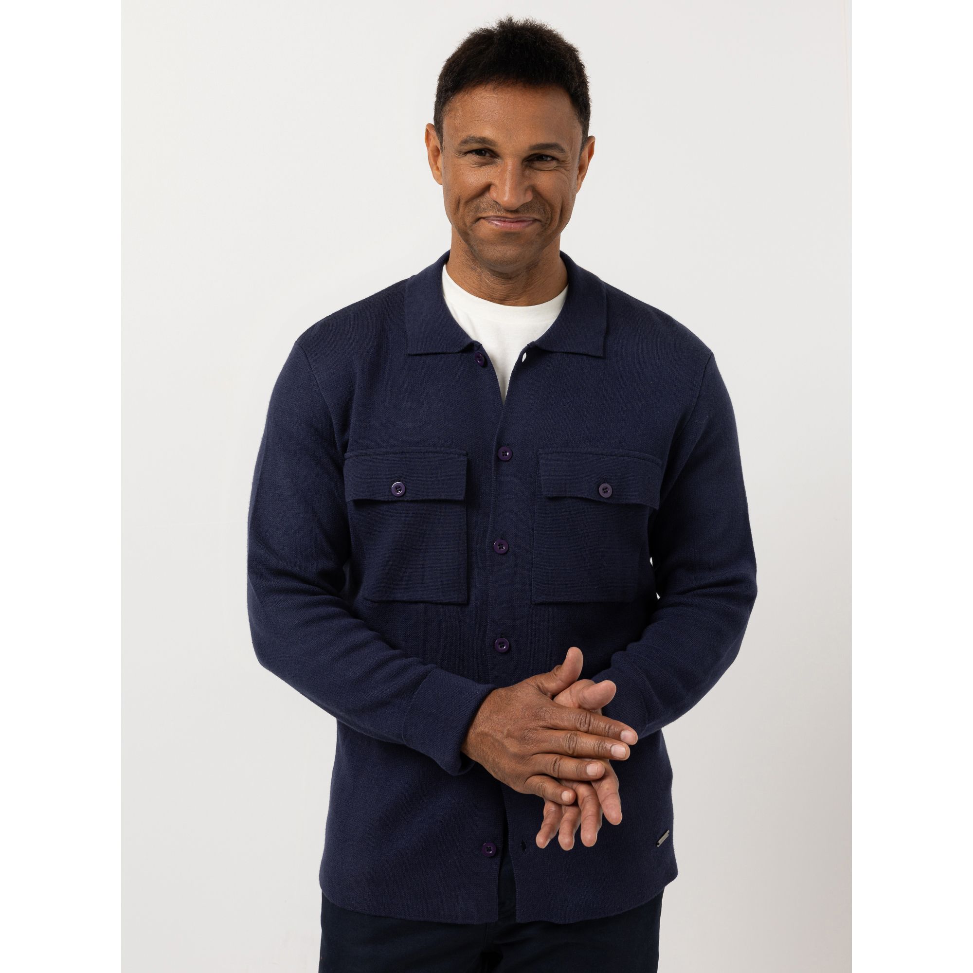 AMINATI® Herren Cardigan 1/1-Arm Knopfleiste Brusttaschen