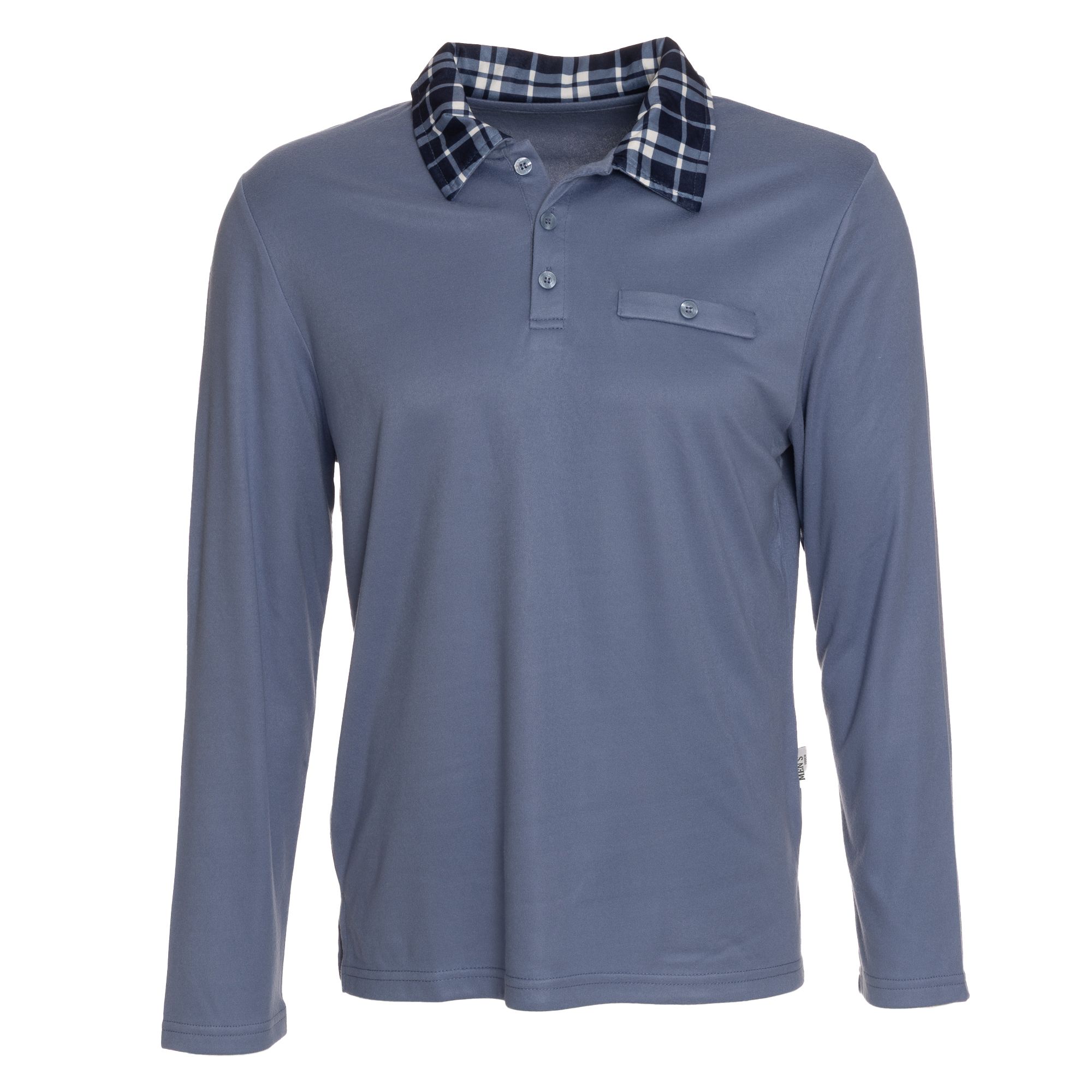 MEN'S TOUCH Shirt, langarm Mikrofaser Flanell Hemdkragen Seitenschlitze