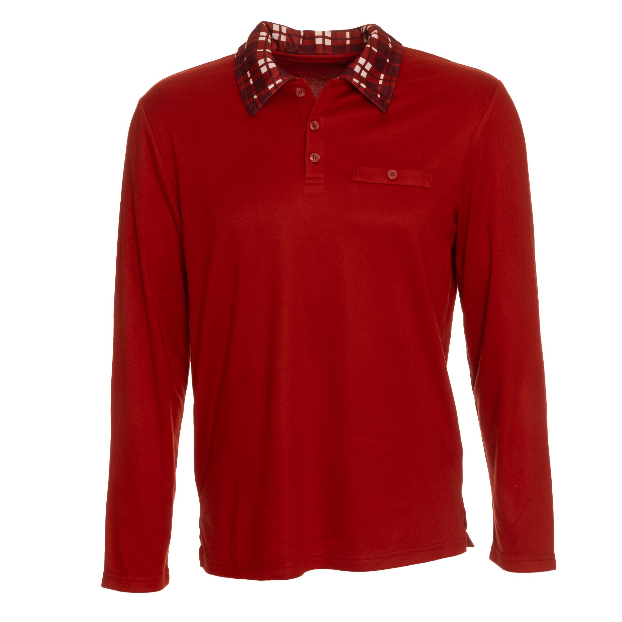 MEN'S TOUCH Shirt, langarm Mikrofaser Flanell Hemdkragen Seitenschlitze