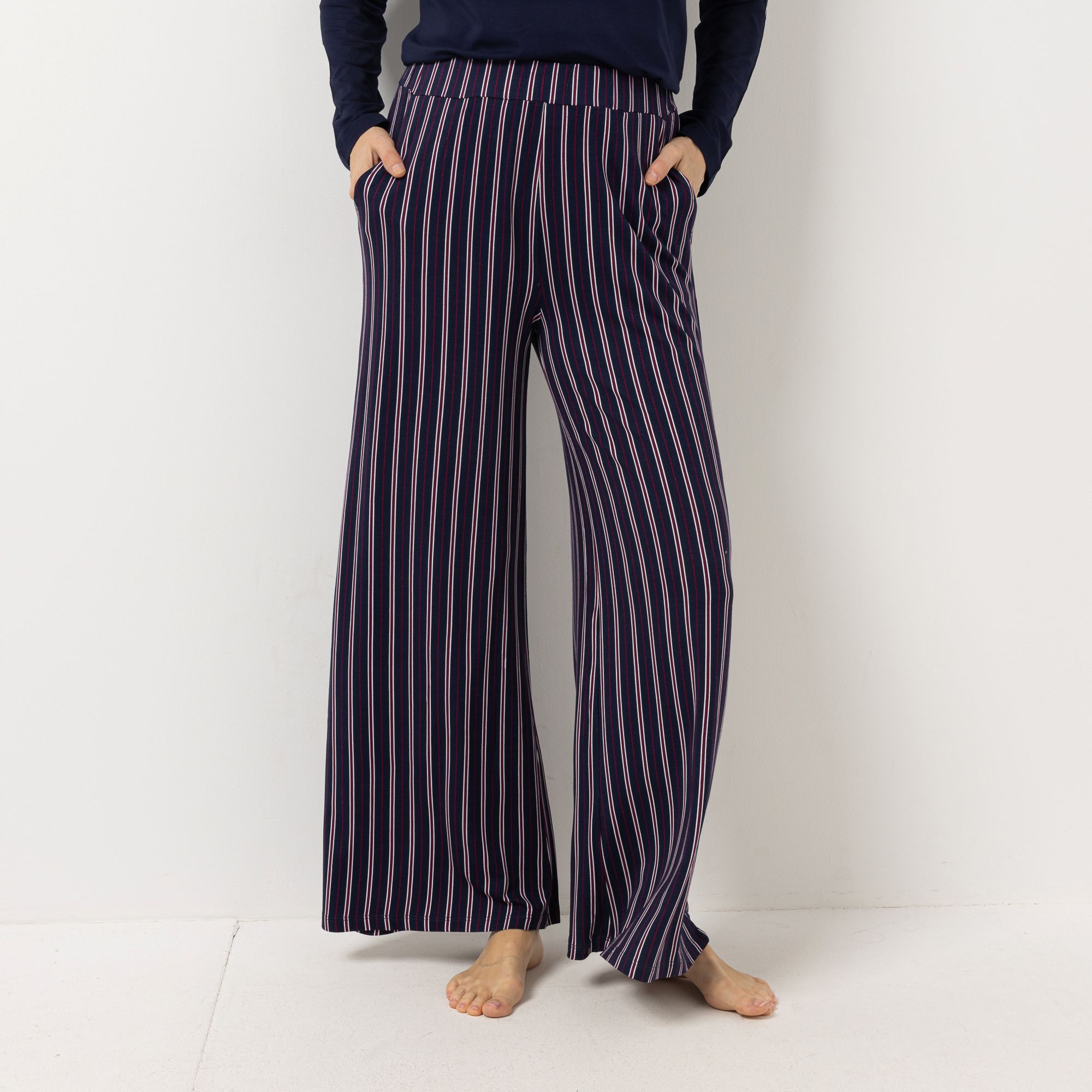 VIA MILANO Lingerie Hose, knöchellang Rundumdehnbund bedruckt