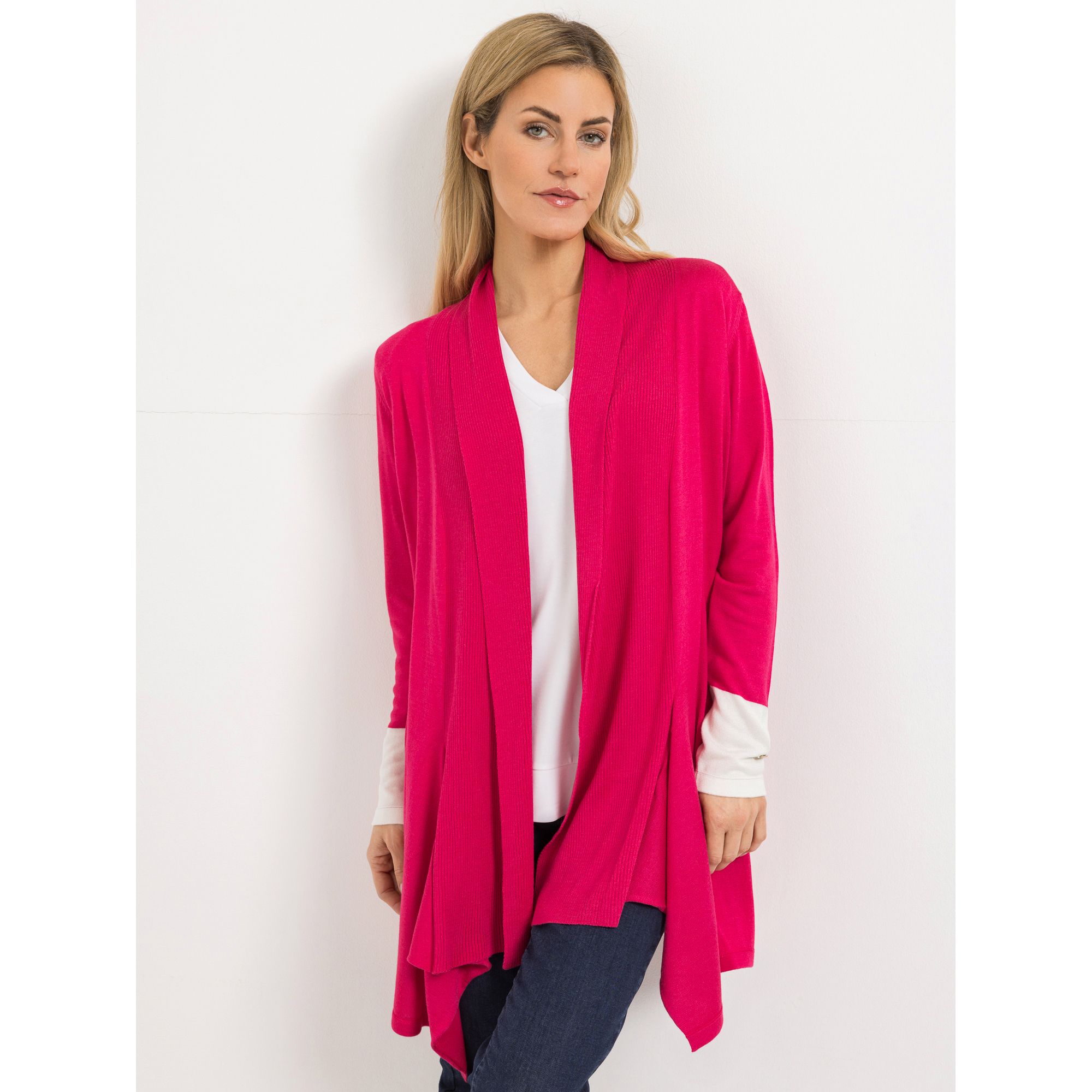 AMINATI® Cardigan, 1/1-Arm Schalkragen Kontrastbündchen offene Front