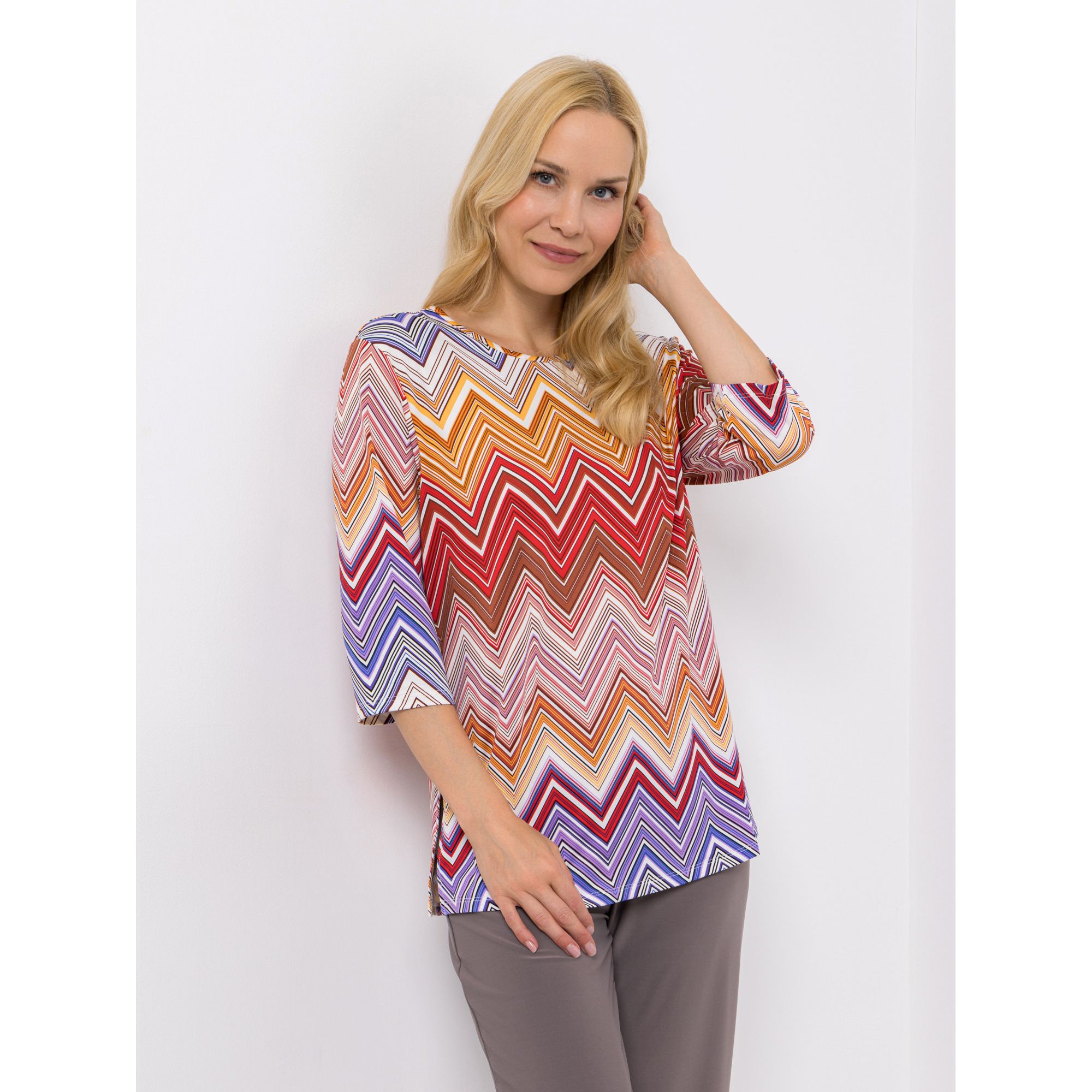 IN-PRINT Shirt 3/4-Arm bedruckt Rundhalsausschnitt