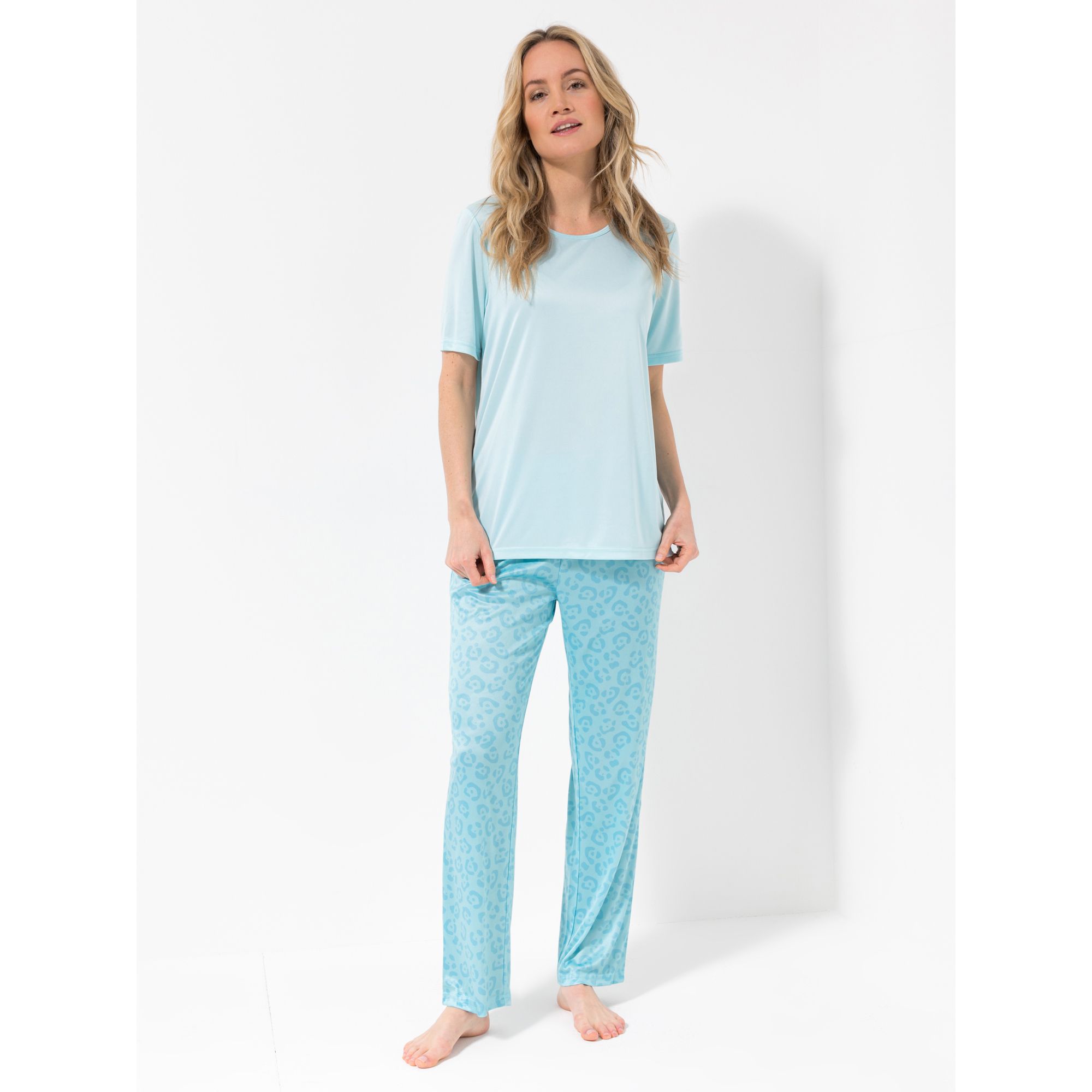 JERYMOOD HOMEWEAR Pyjama Set Mikrofaser Shirt, 1/2-Arm Hose, 1/1-Länge