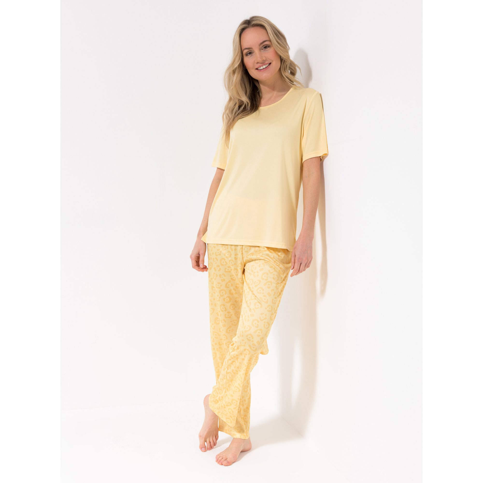 JERYMOOD HOMEWEAR Pyjama Set Mikrofaser Shirt, 1/2-Arm Hose, 1/1-Länge