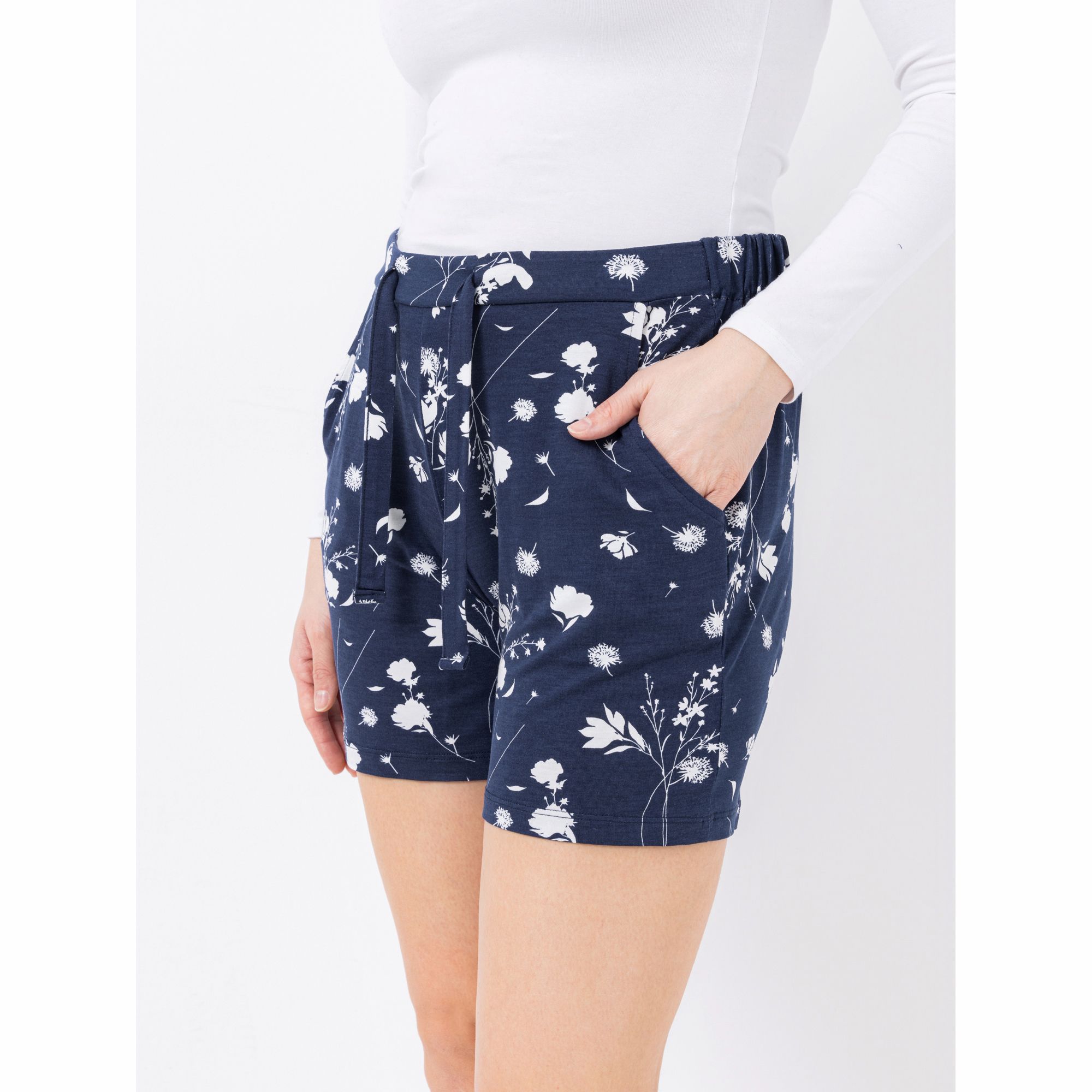 VIA MILANO Lingerie Pyjama- Shorty Rundumdehnbund bedruckt