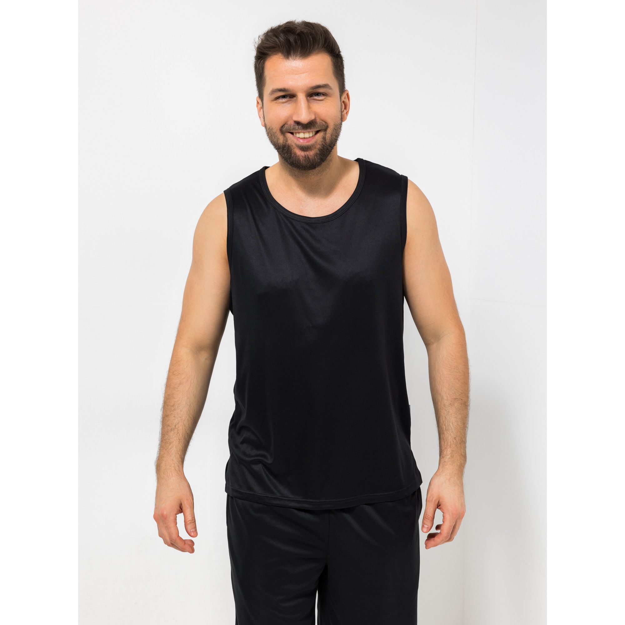 MEN'S TOUCH Tank Top Mikrofaser Rundhals uni