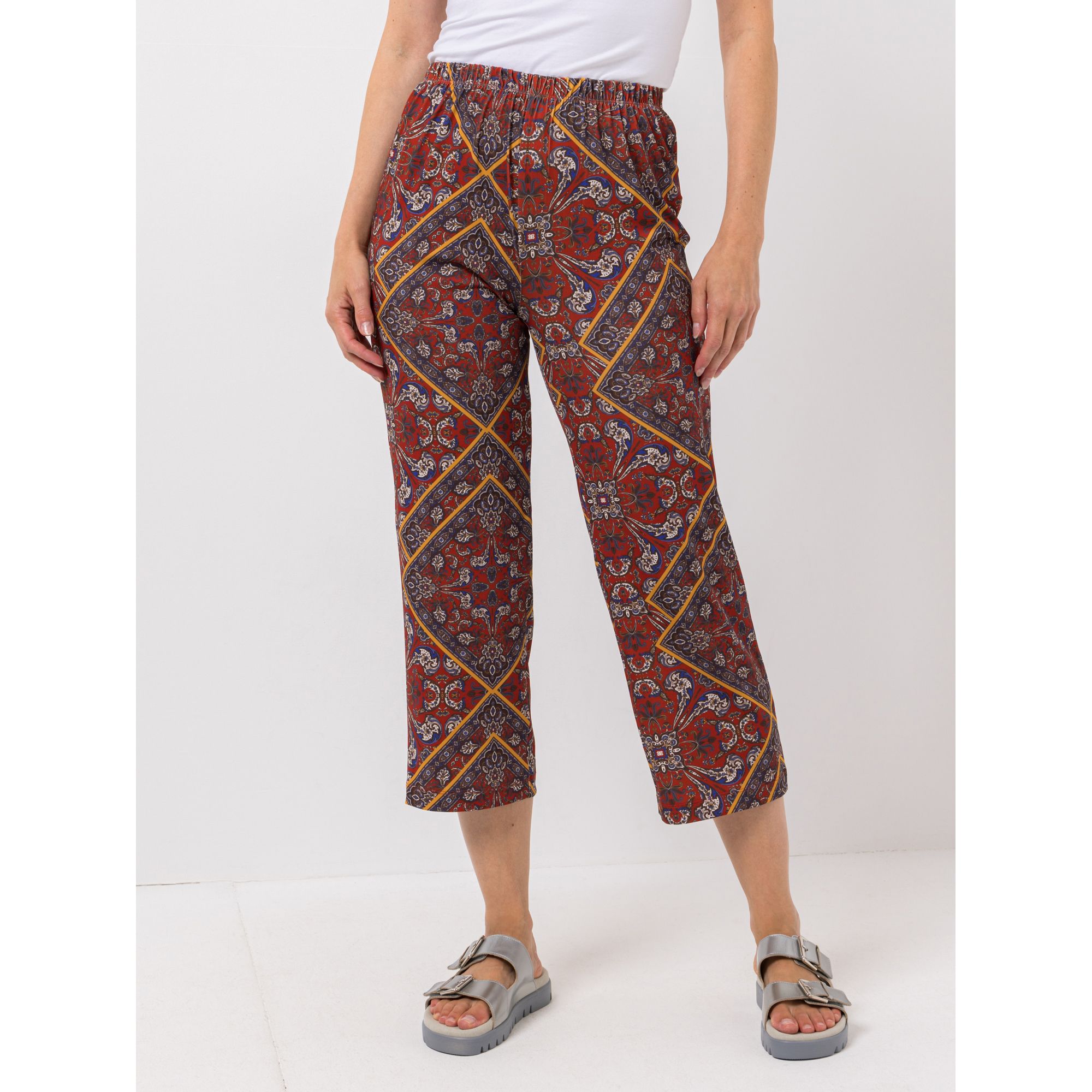 IN-PRINT Hose 7/8-Länge Allover-Druck Rundumdehnbund Lockerer Schnitt