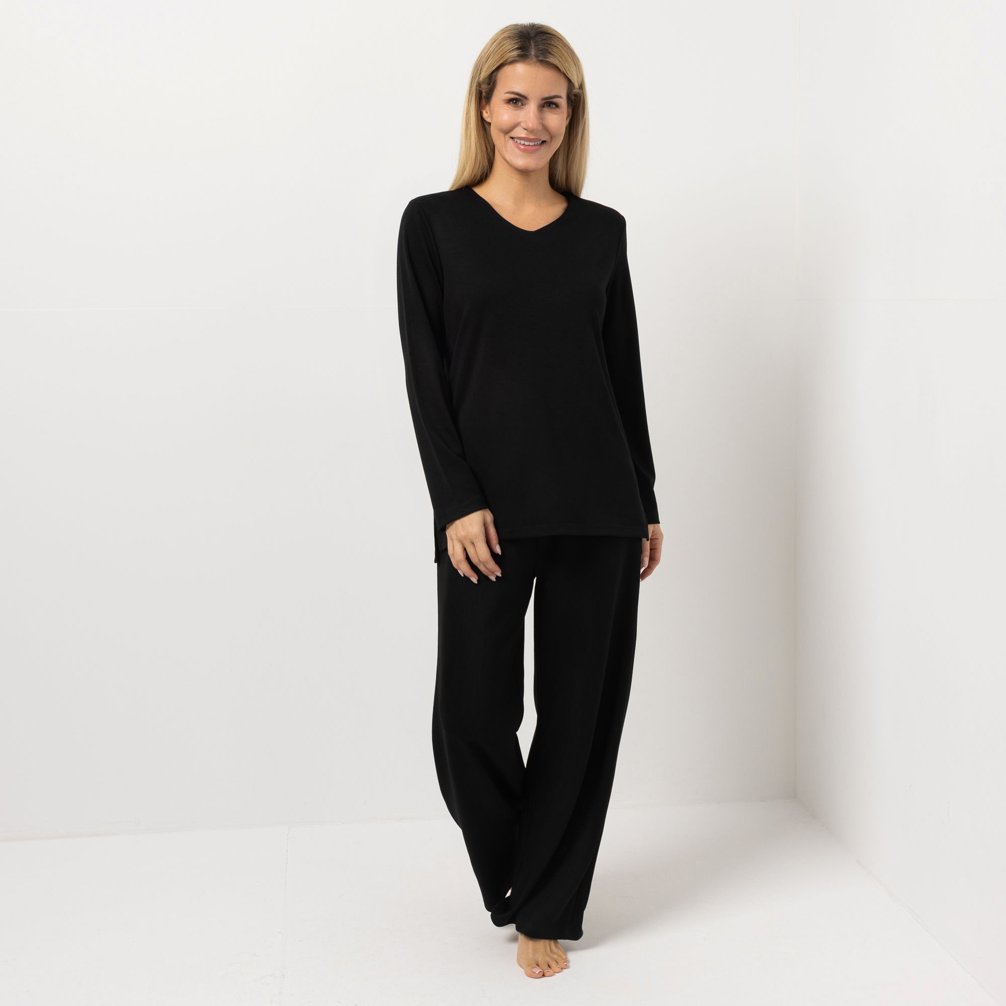 VIA MILANO Lingerie Hausanzug Shirt, 1/1-Arm Hose, 1/1-Länge