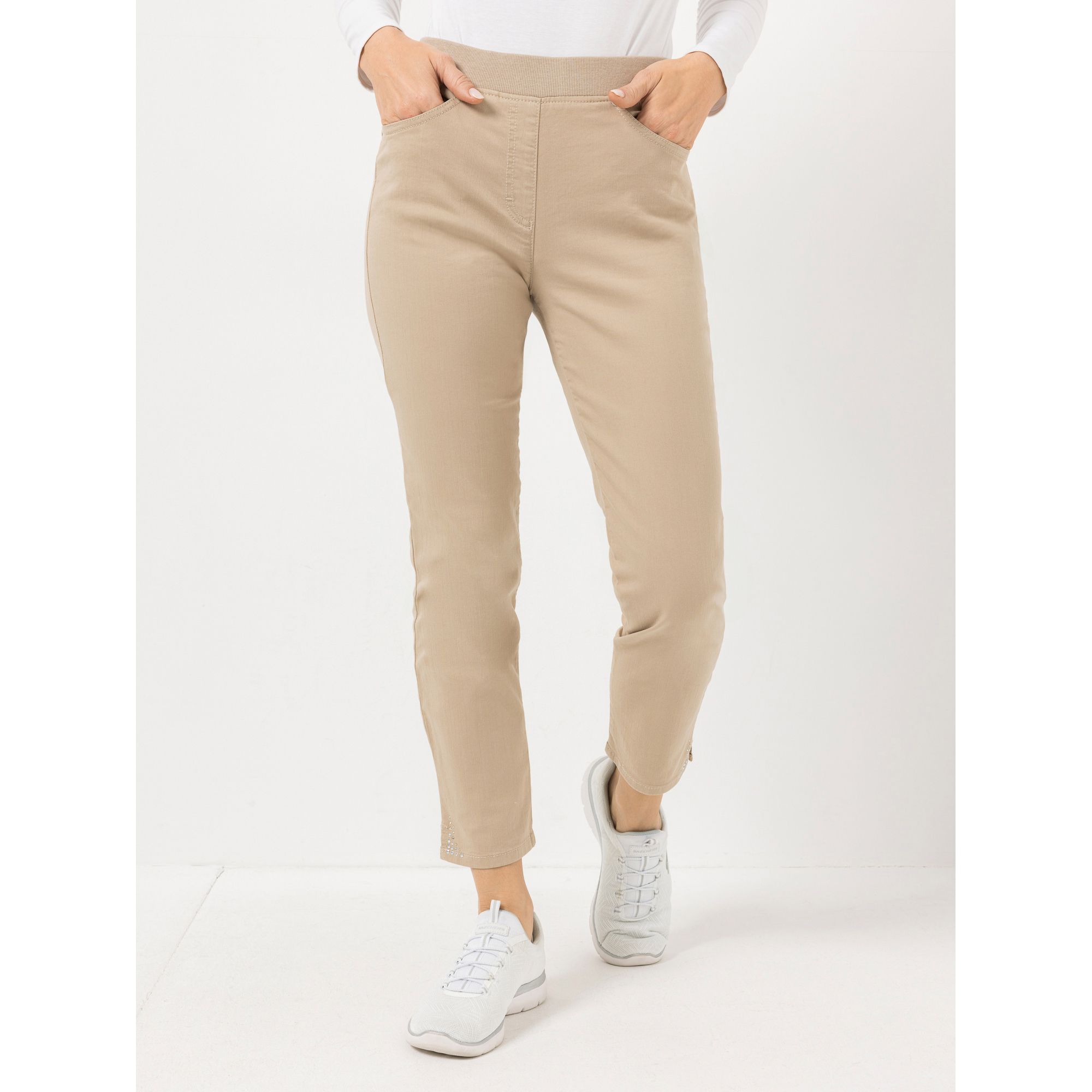 Raphaela by Brax Jeans Pamina Deko 6/8 Rundumdehnbund 5-Pocket-Style Swarovski® Elemente