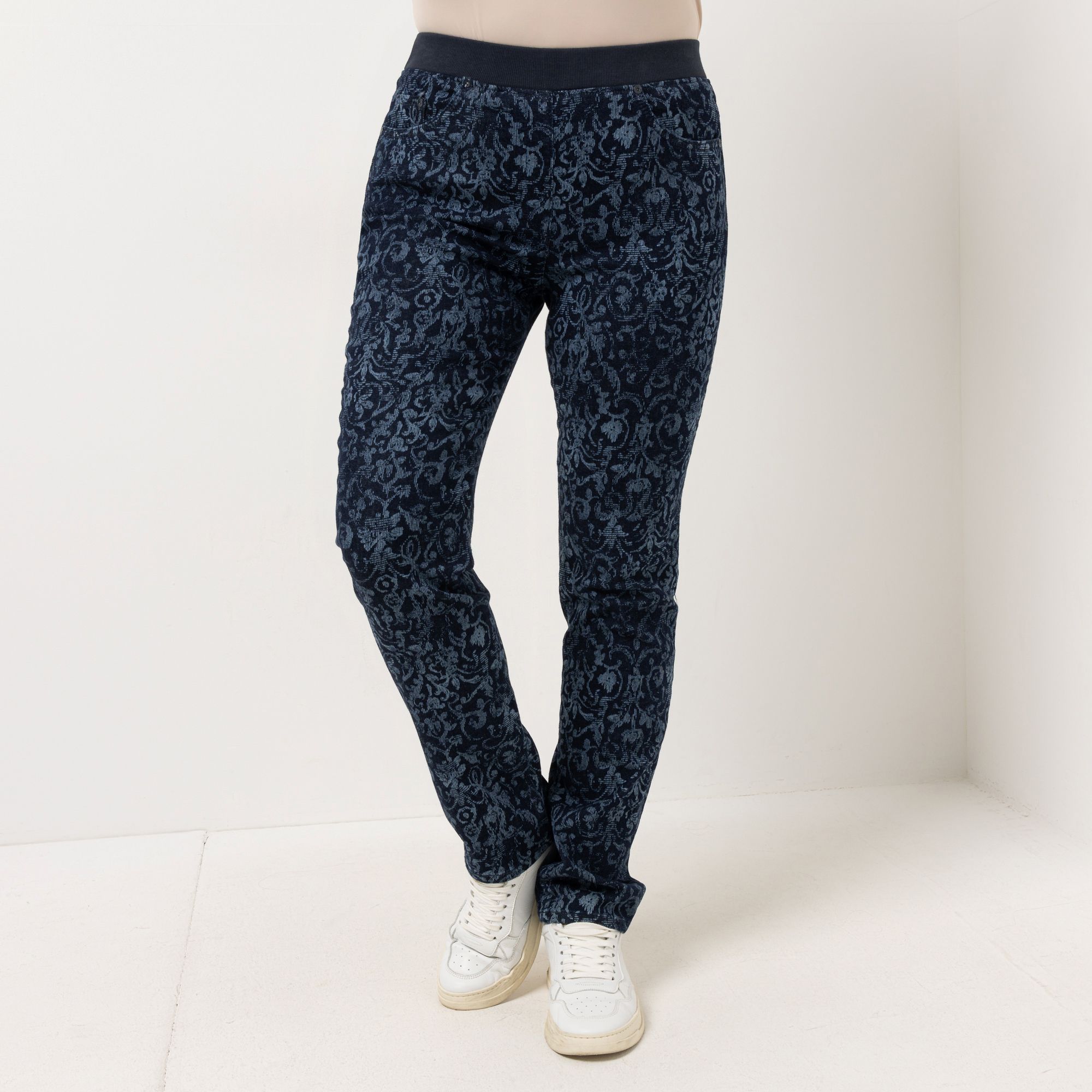 RAPHAELA BY BRAX Jeans Pamina Rundumdehnbund 5-Pocket-Style Allover-Druck