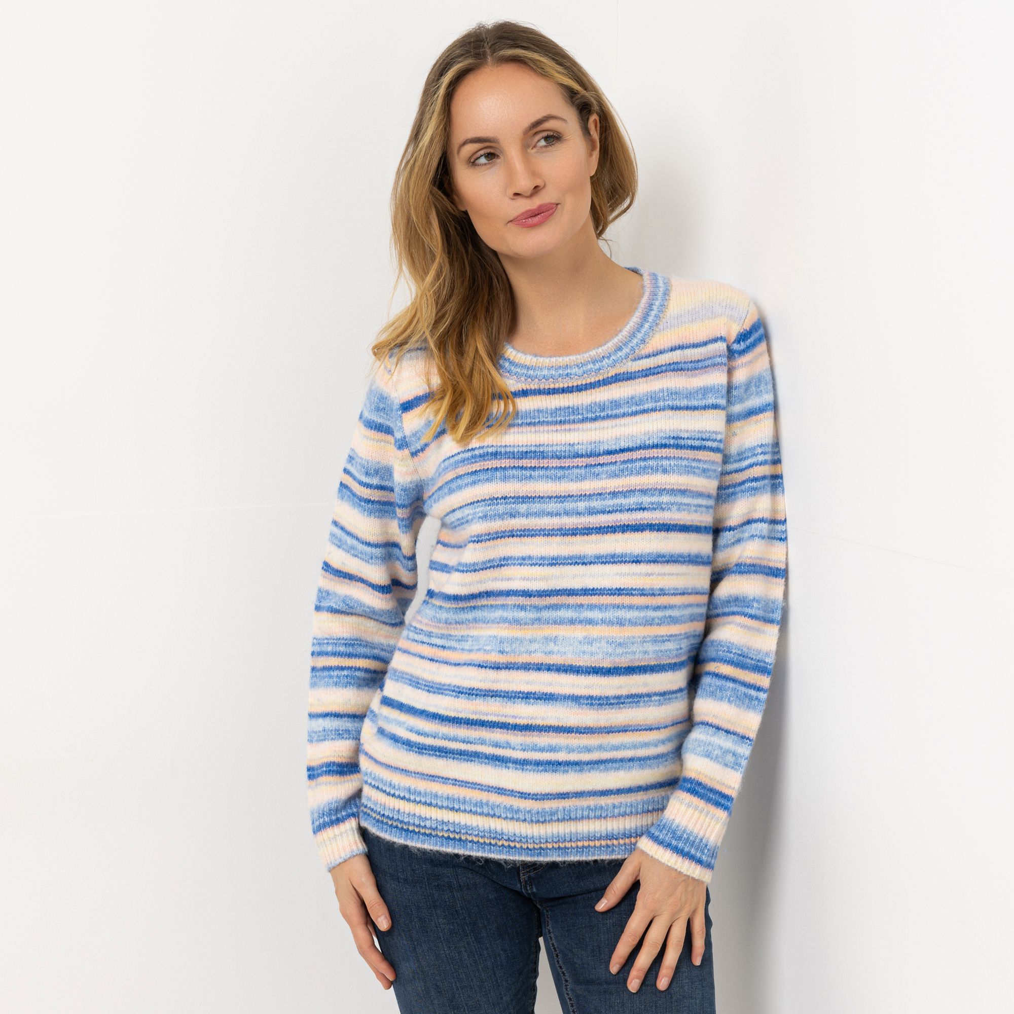 CASHMASOFT Pullover, 1/1-Arm Rundhalsausschnitt Cashmeregriff Rippbundabschlüsse