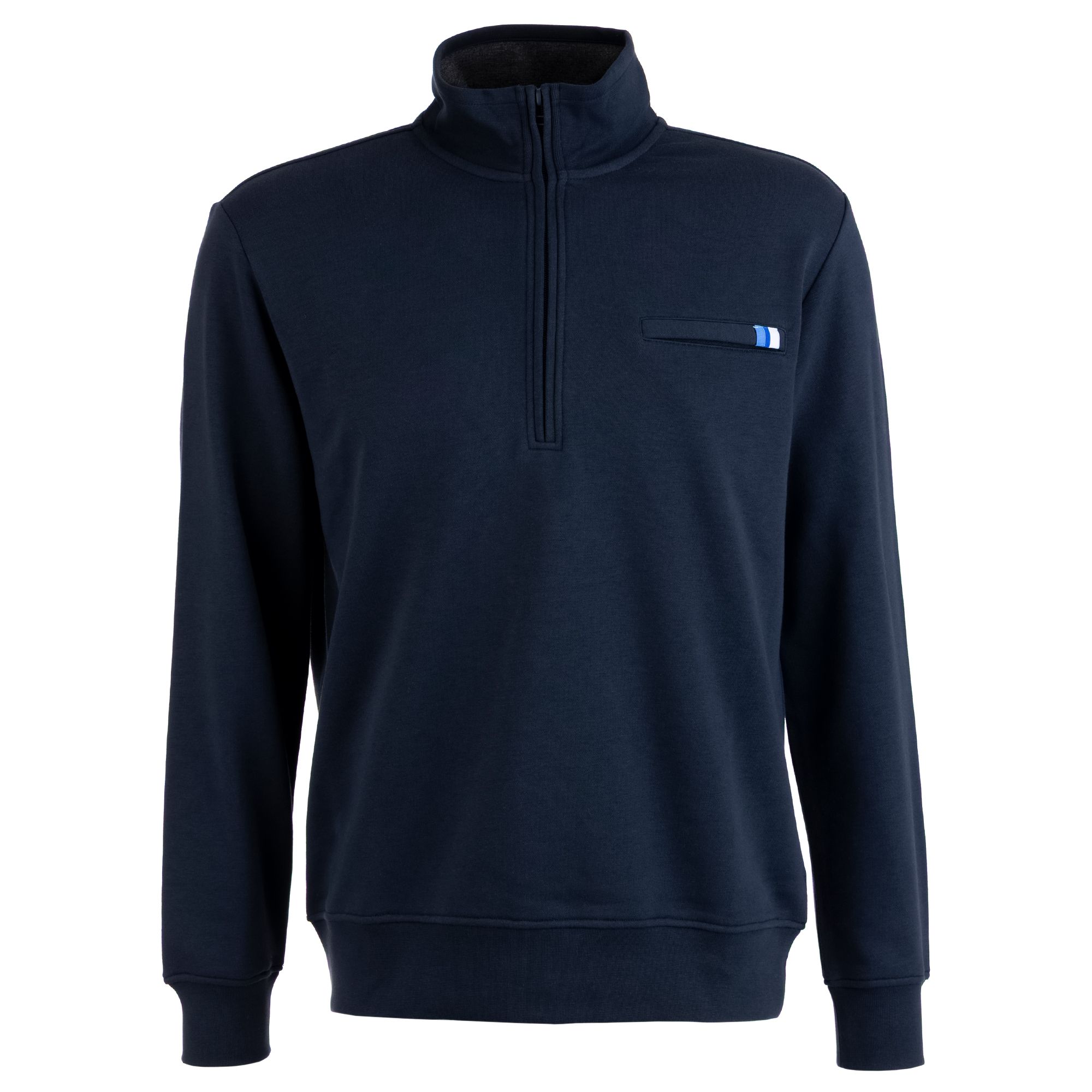 AMINATI® Herren-Sweatshirt Stehkragen mit Reißverschluss Brusttasche