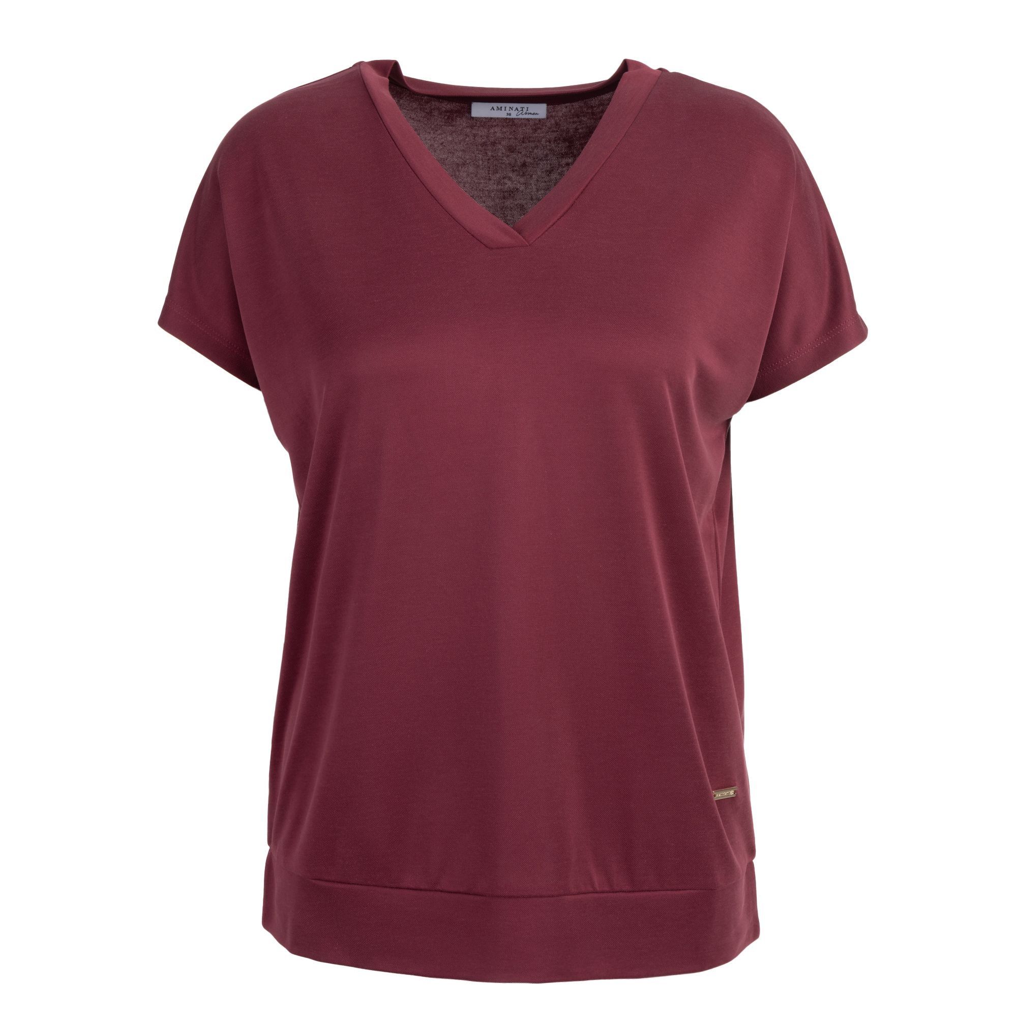 AMINATI® Shirt, 1/2 Arm V-Ausschnitt Seitenschlitze leger weit