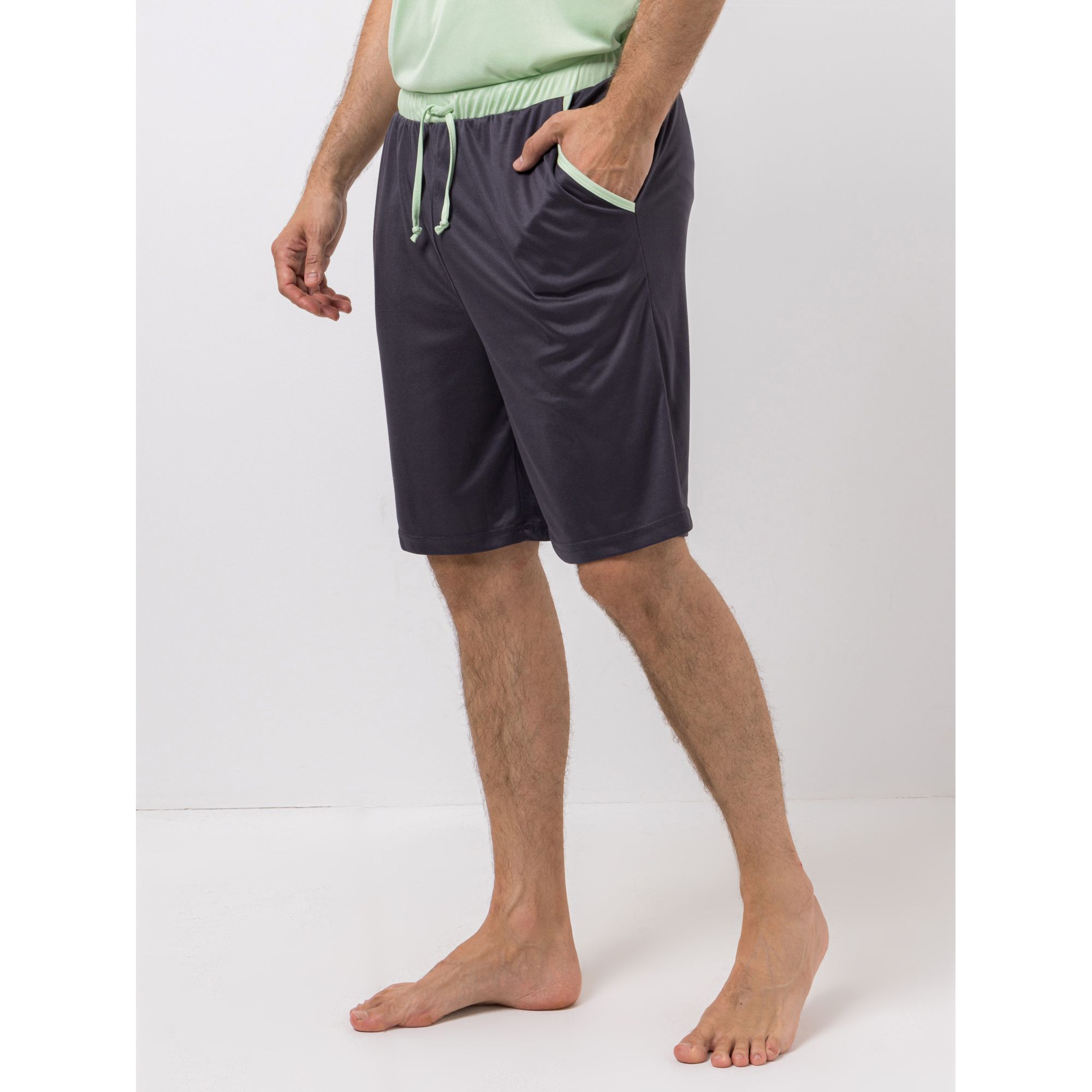 MEN'S TOUCH Bermuda-Shorts Mikrofaser Kordelzug Seitentaschen